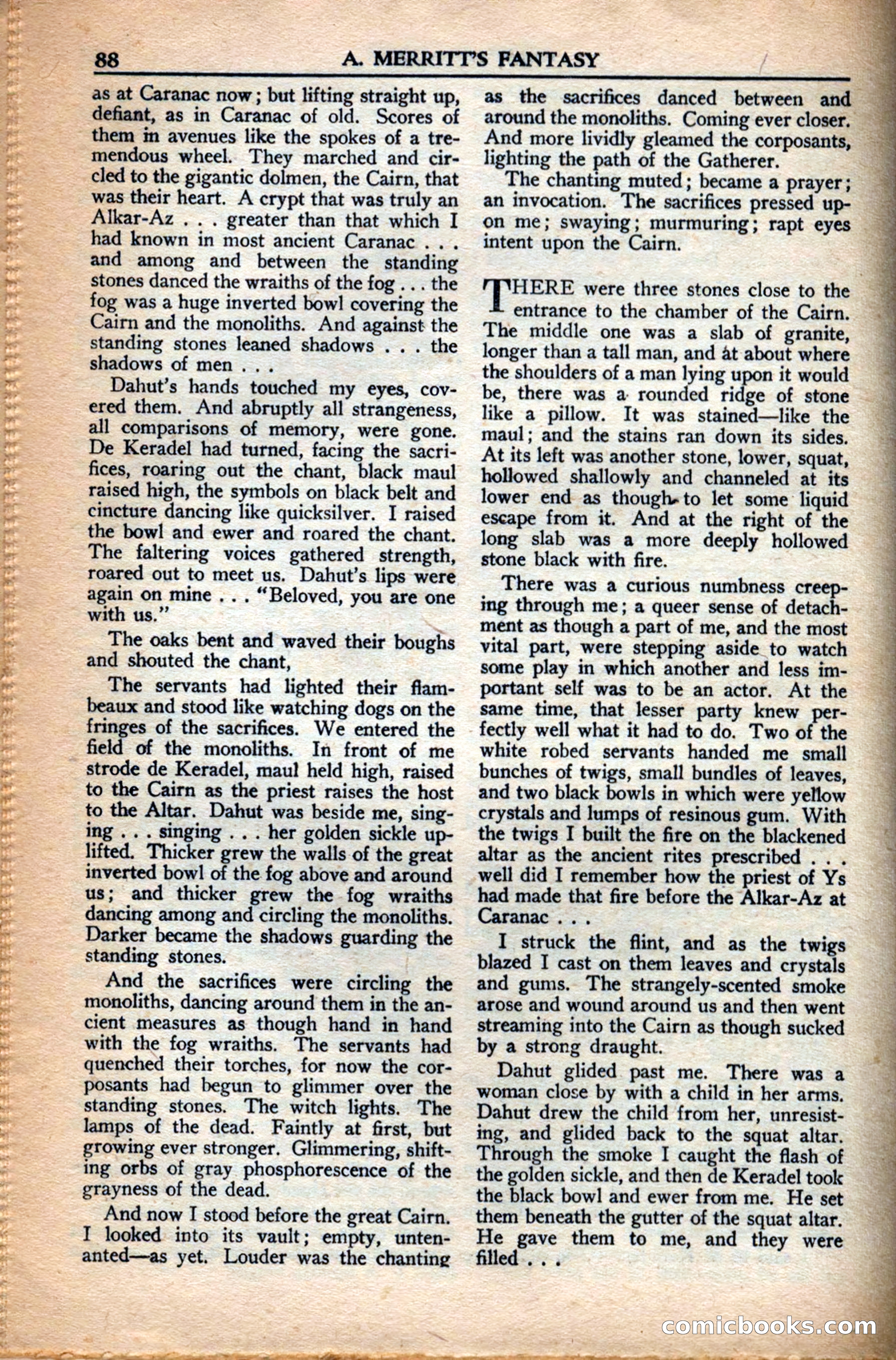 A. Merritt's Fantasy Magazine, December 1949 — page 88 of 132