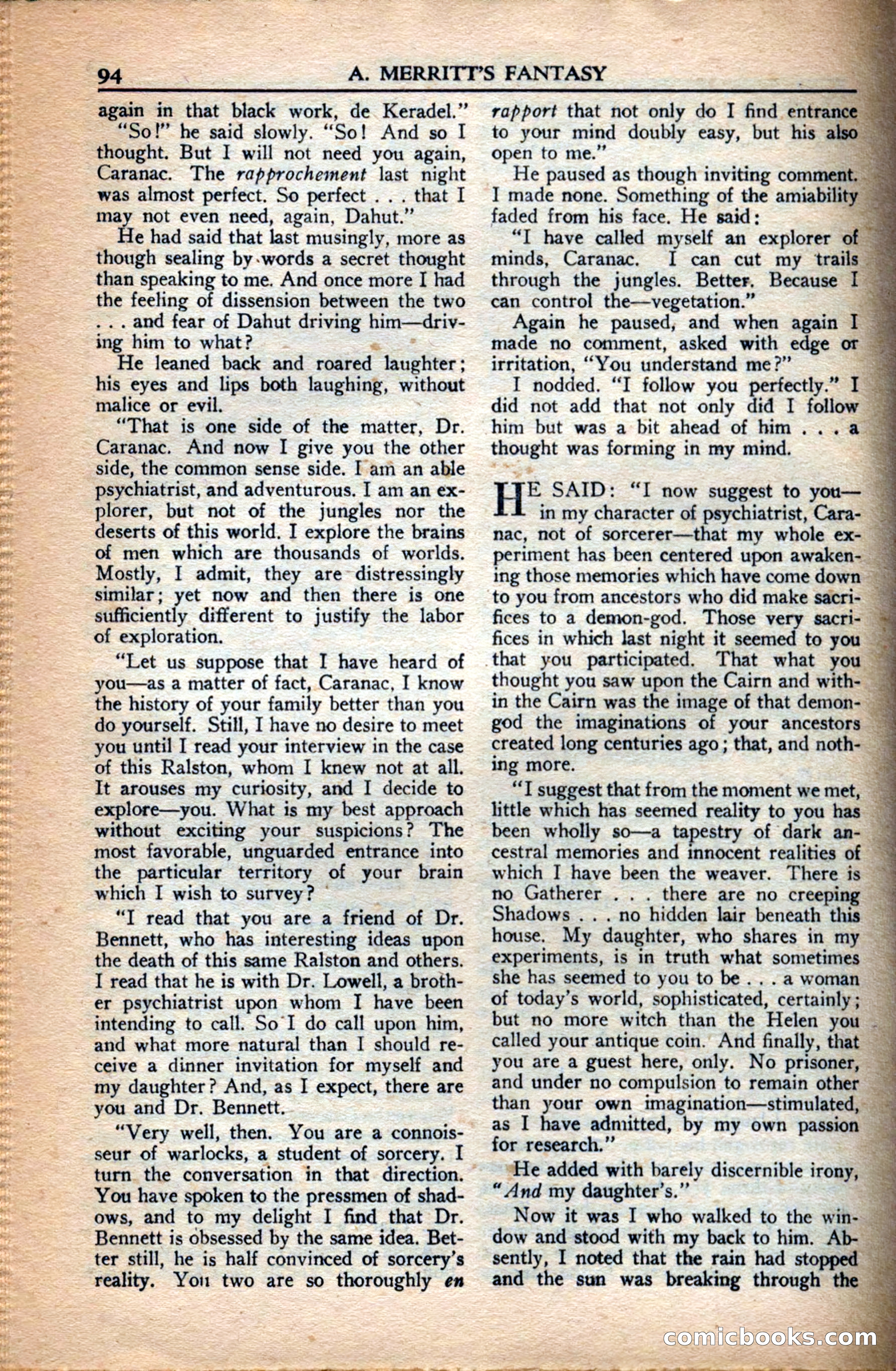 A. Merritt's Fantasy Magazine, December 1949 — page 94 of 132