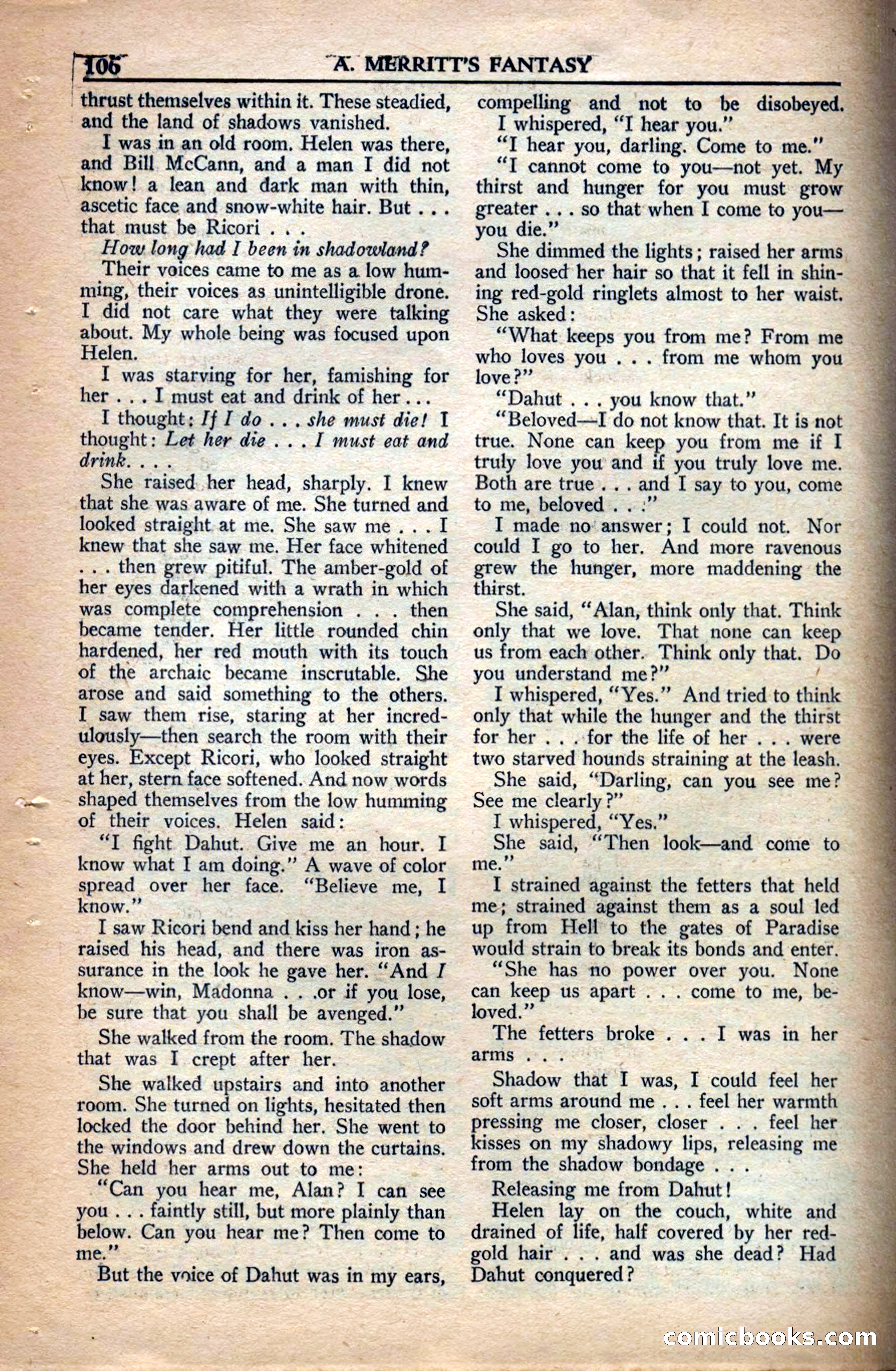 A. Merritt's Fantasy Magazine, December 1949 — page 106 of 132