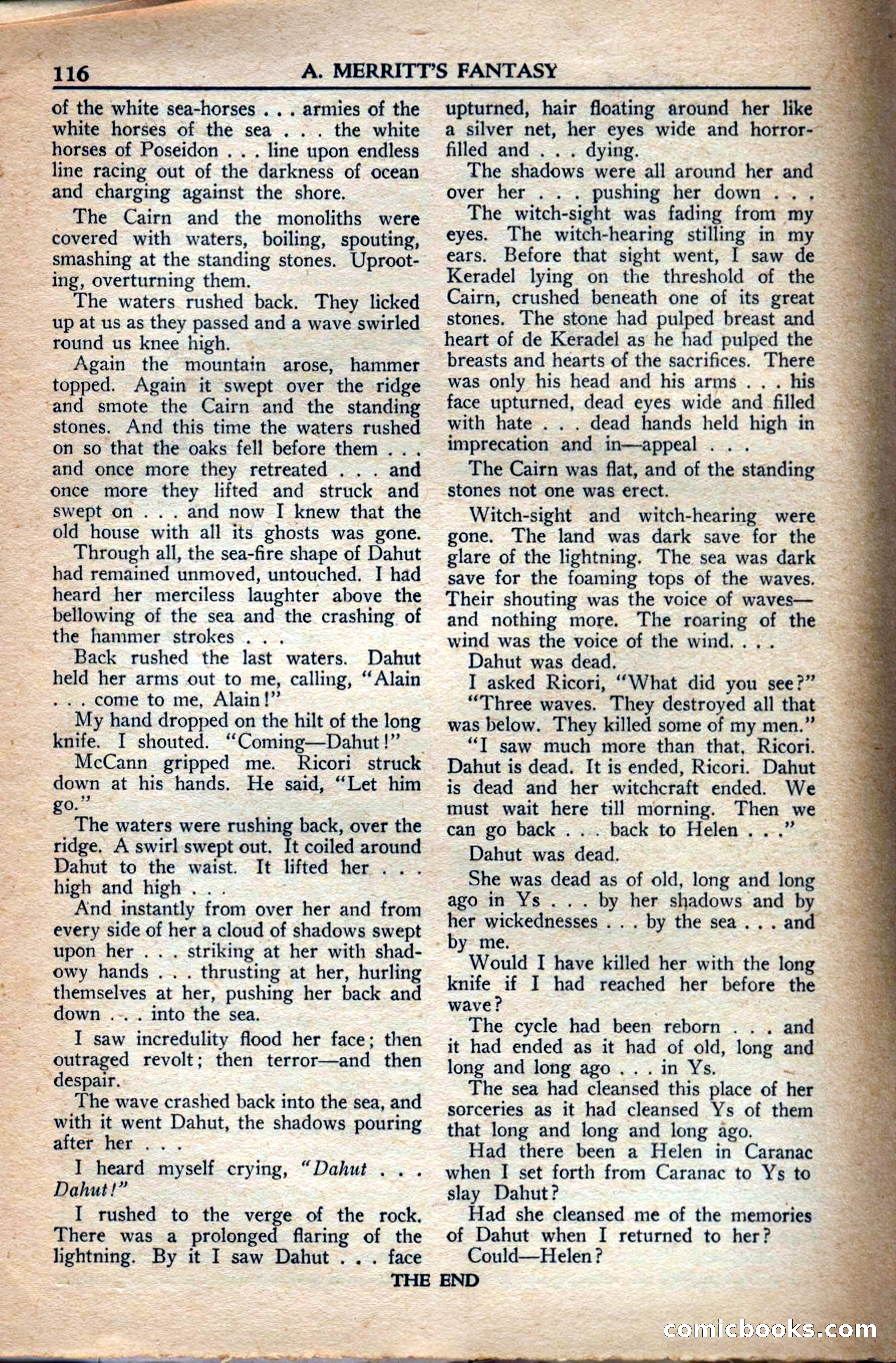 A. Merritt's Fantasy Magazine, December 1949 — page 116 of 132