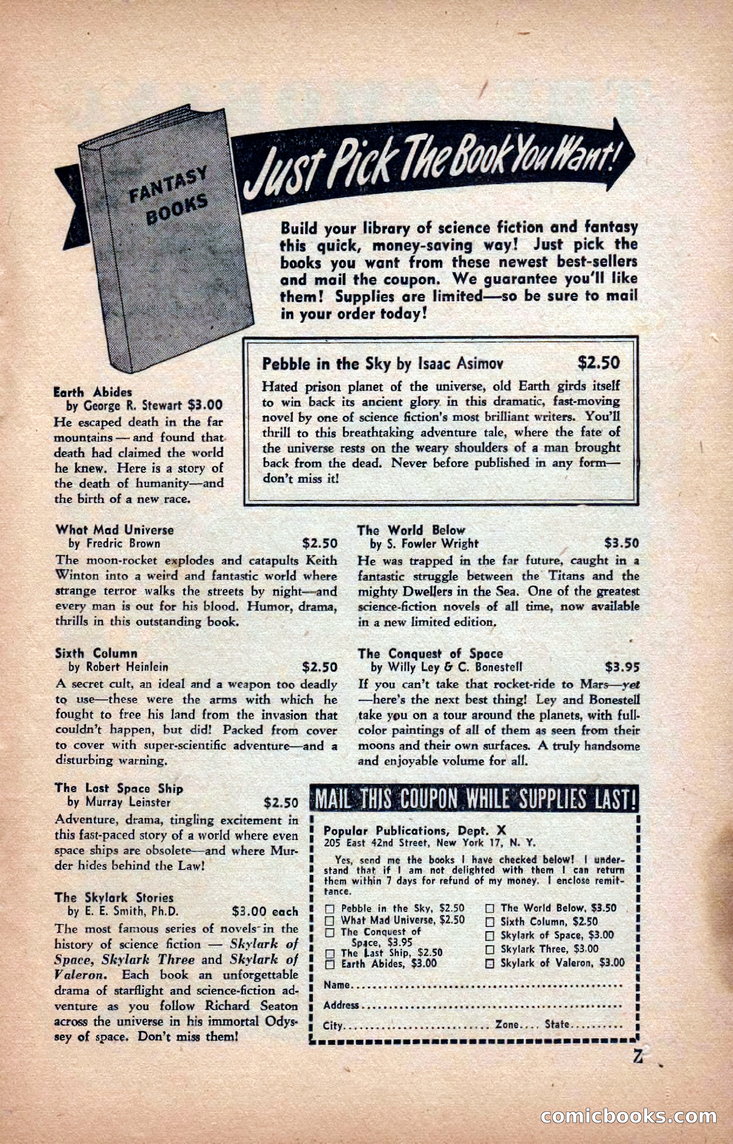 A. Merritt's Fantasy Magazine, February 1950 — page 7 of 134
