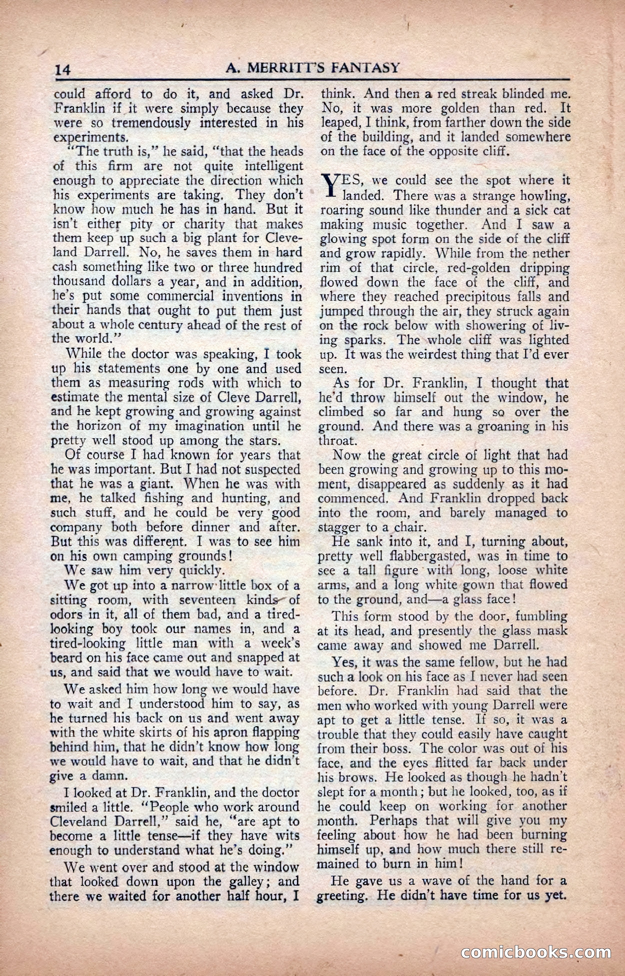 A. Merritt's Fantasy Magazine, February 1950 — page 14 of 134