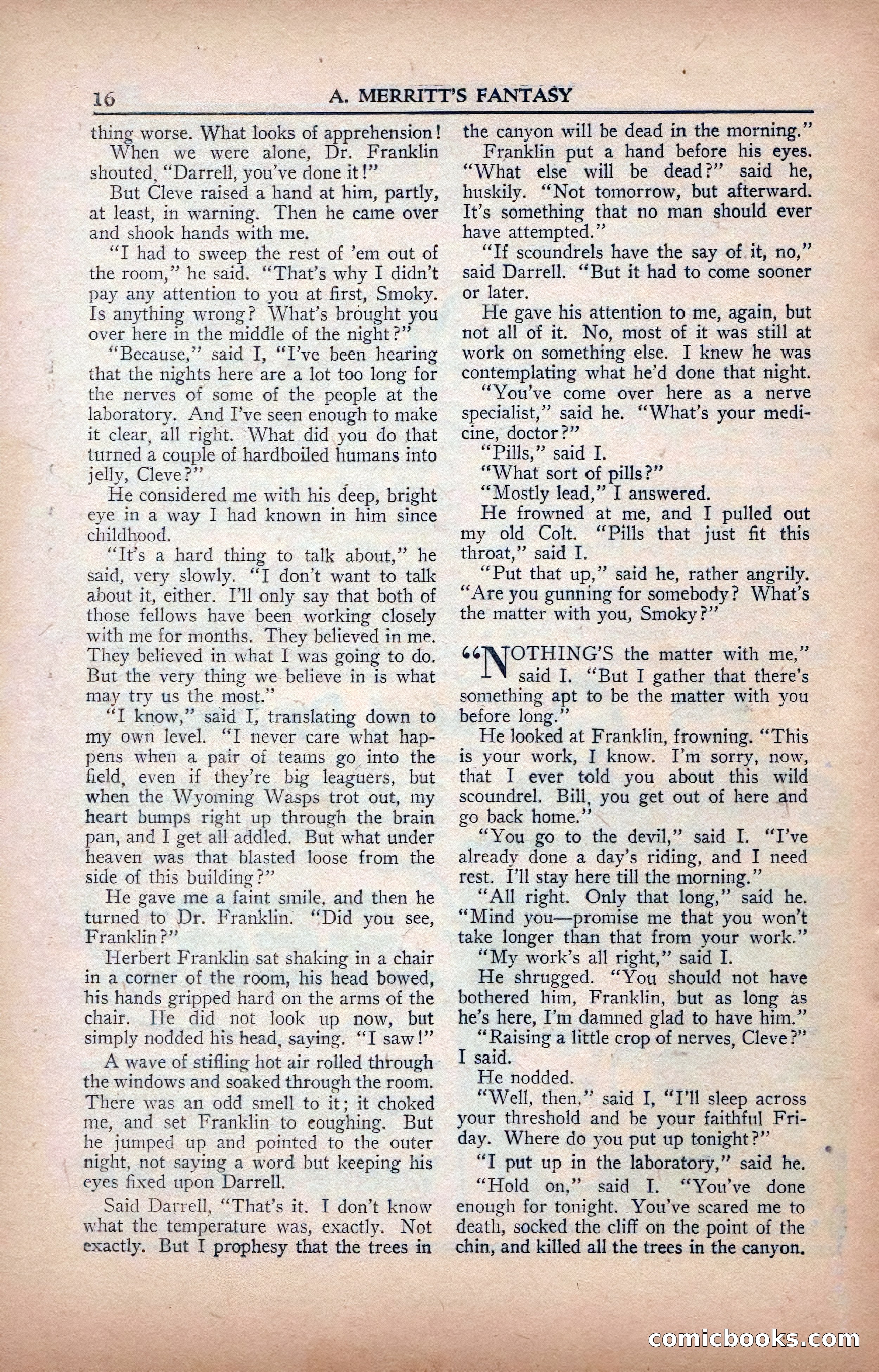 A. Merritt's Fantasy Magazine, February 1950 — page 16 of 134