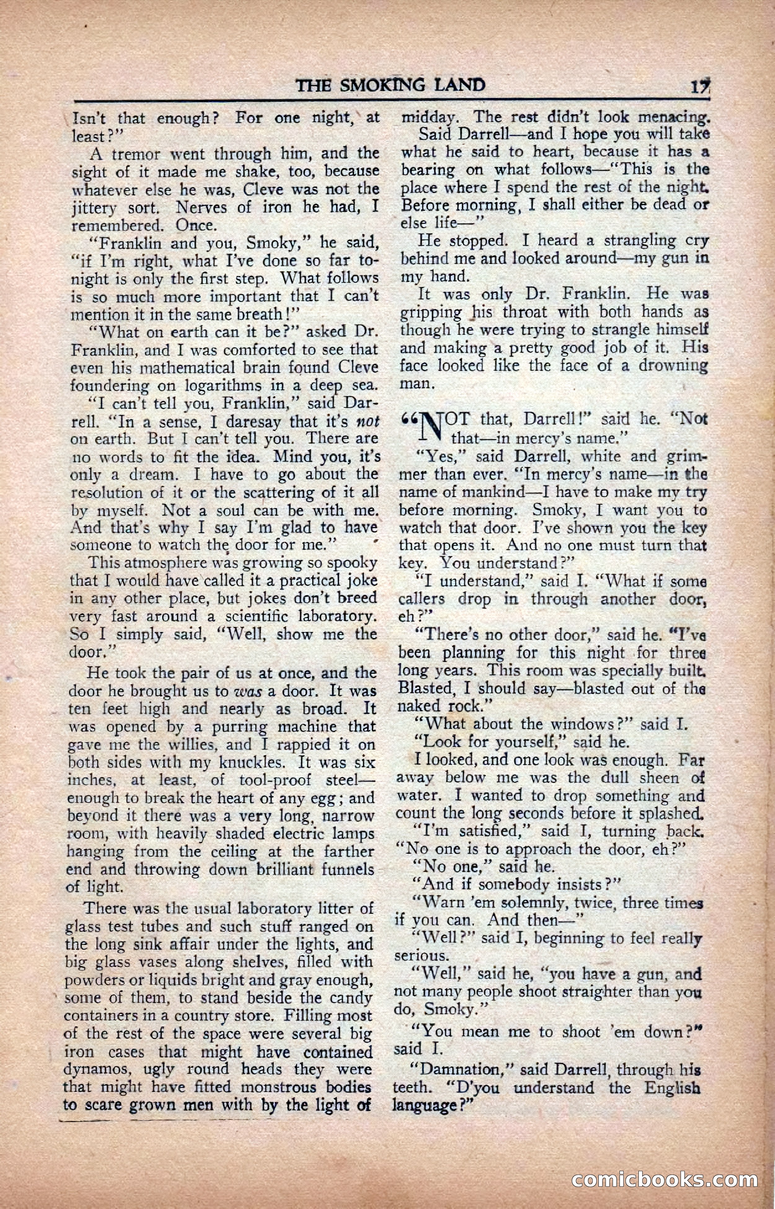 A. Merritt's Fantasy Magazine, February 1950 — page 17 of 134