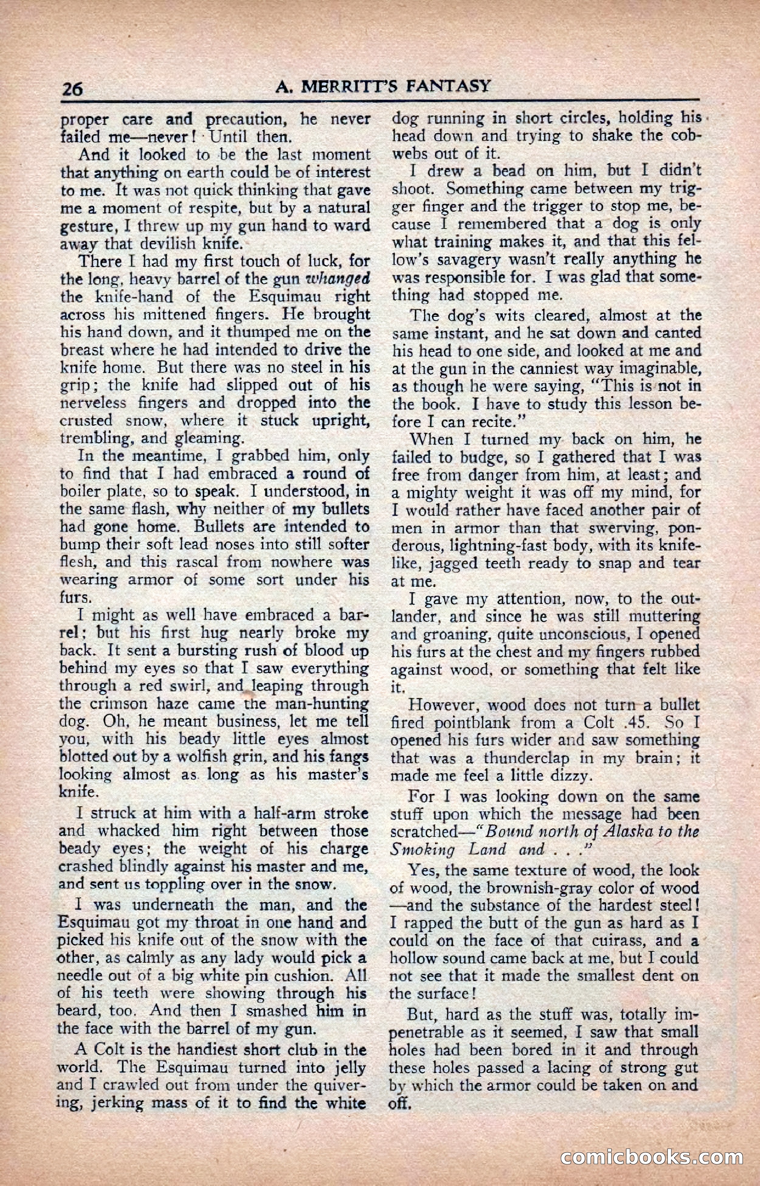 A. Merritt's Fantasy Magazine, February 1950 — page 26 of 134