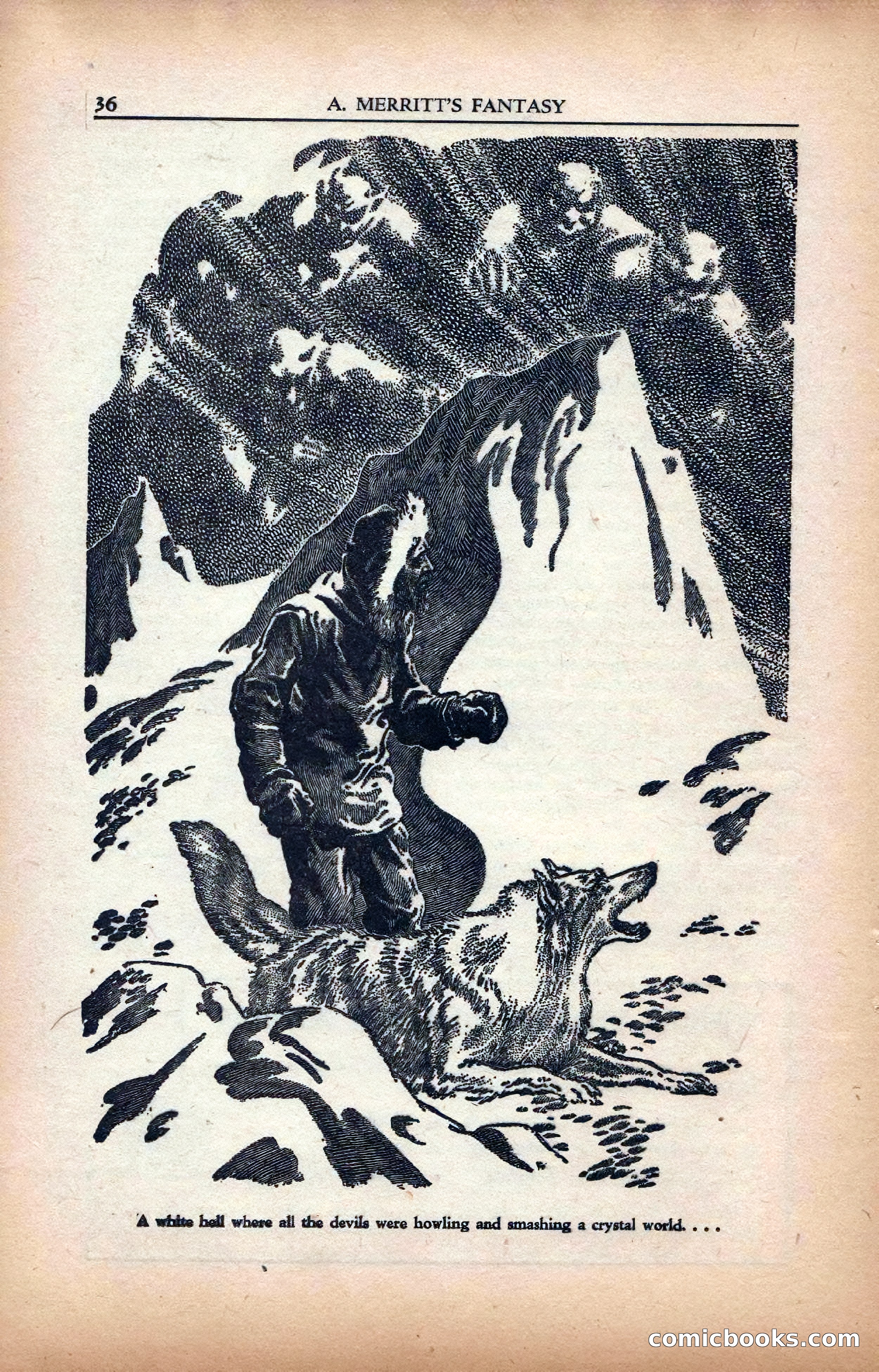 A. Merritt's Fantasy Magazine, February 1950 — page 36 of 134