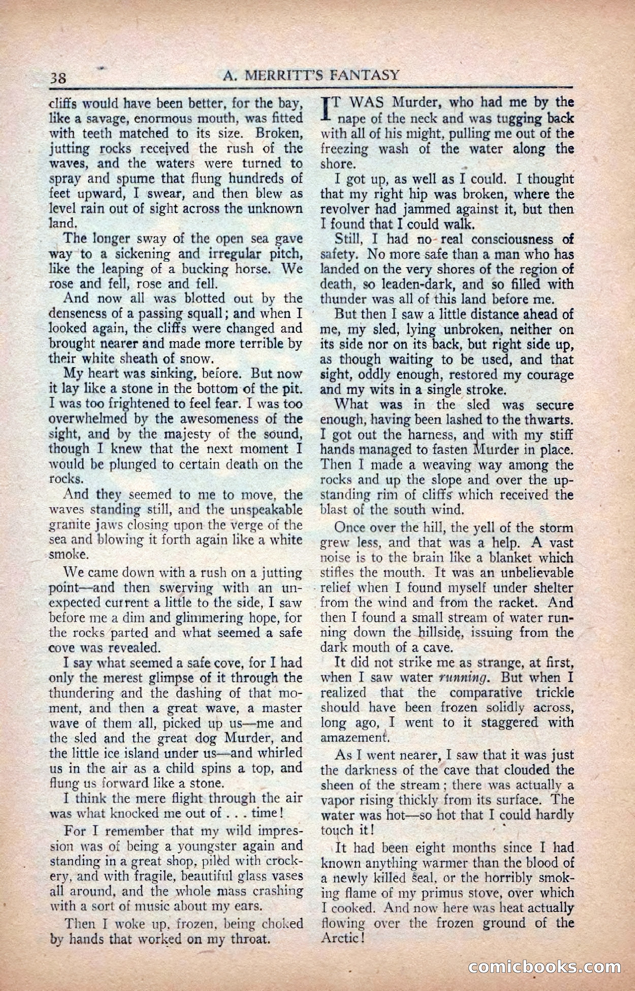 A. Merritt's Fantasy Magazine, February 1950 — page 38 of 134