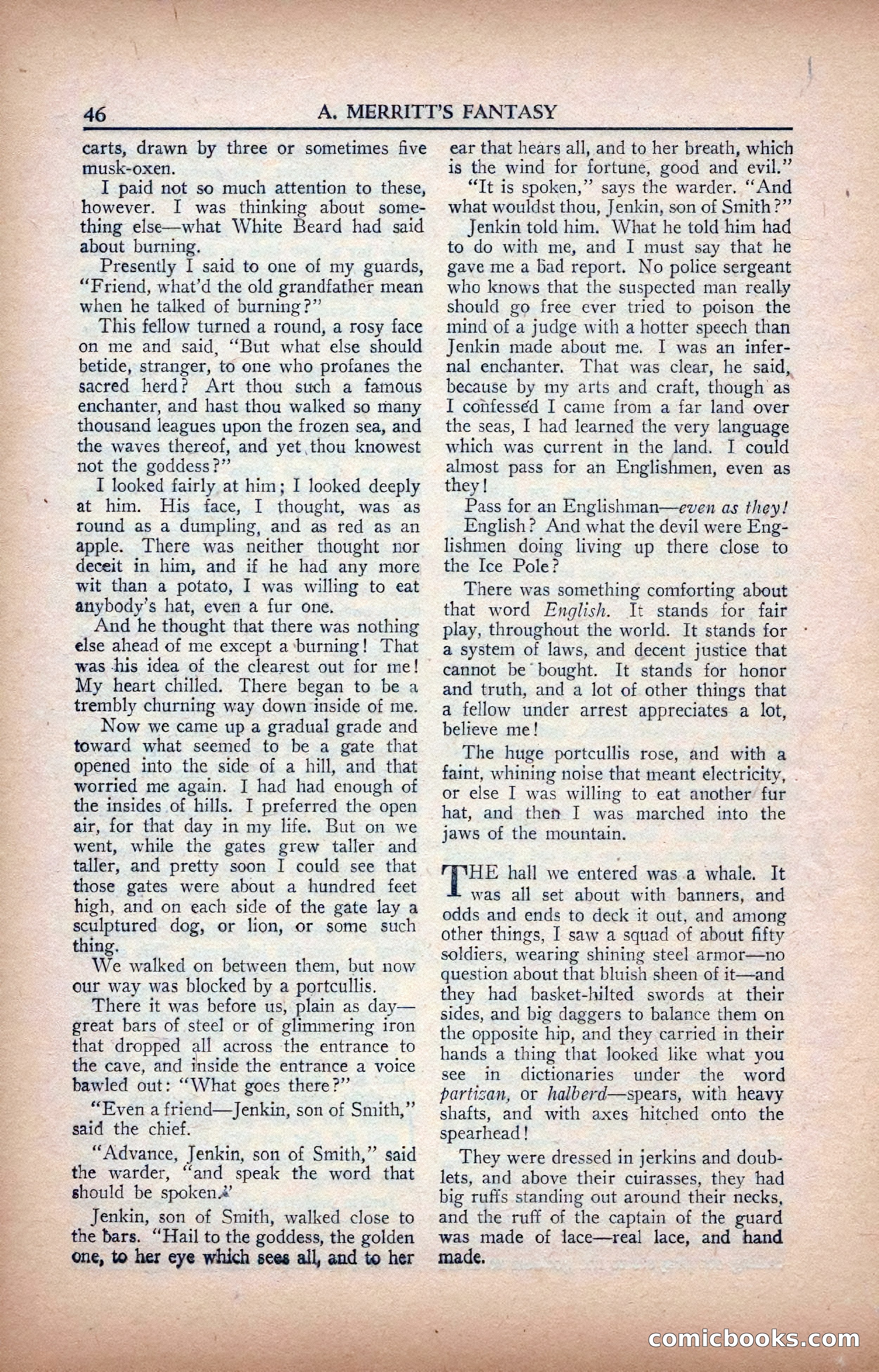 A. Merritt's Fantasy Magazine, February 1950 — page 46 of 134