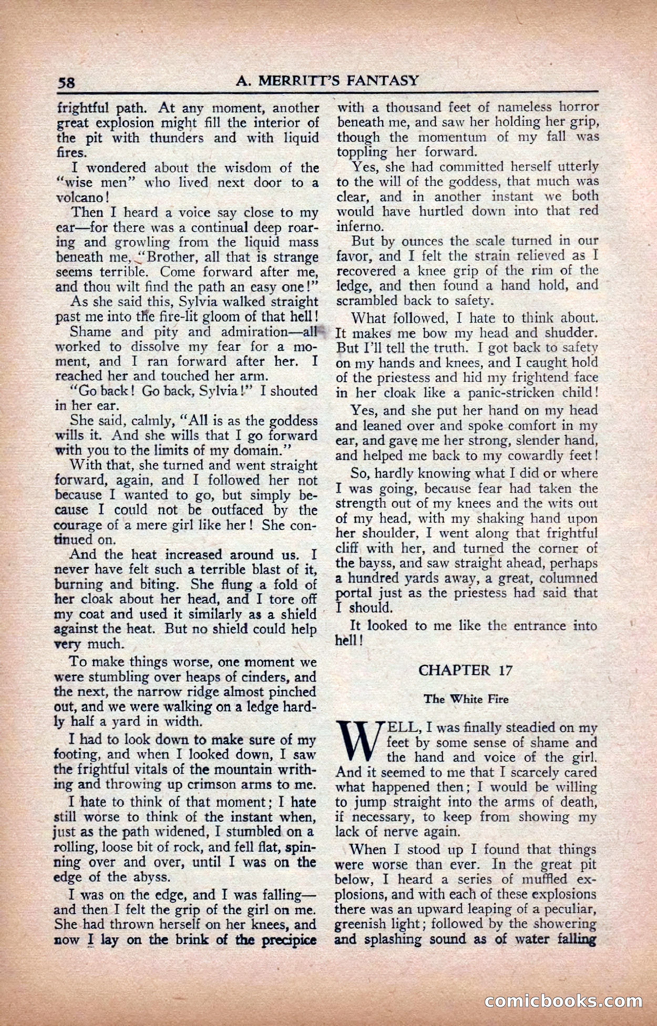 A. Merritt's Fantasy Magazine, February 1950 — page 58 of 134