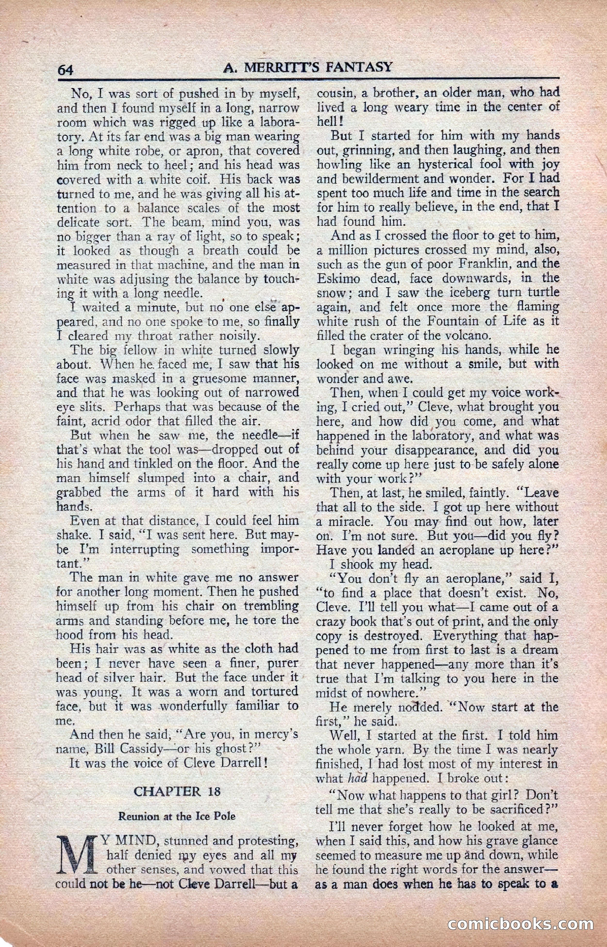 A. Merritt's Fantasy Magazine, February 1950 — page 64 of 134