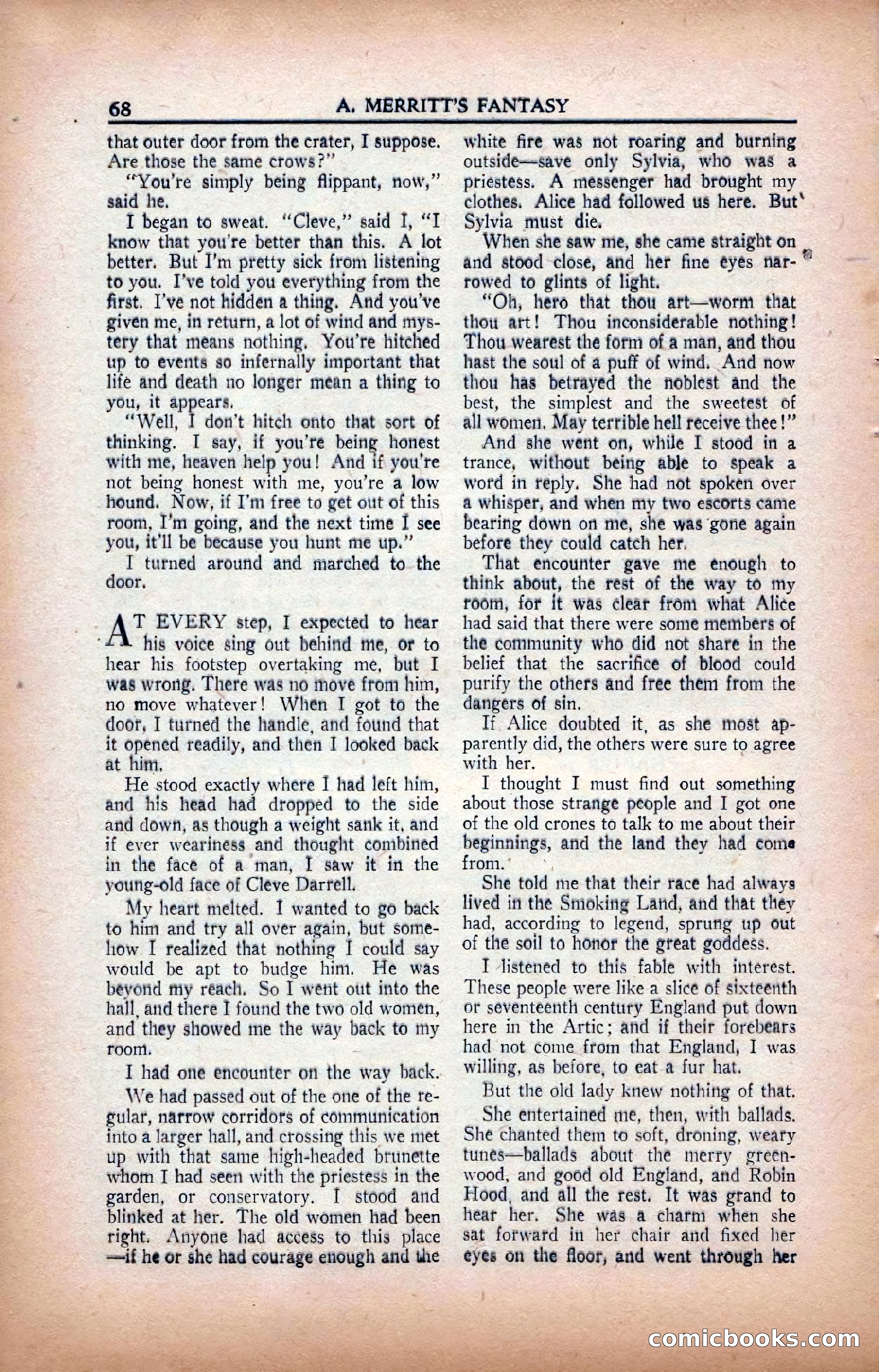 A. Merritt's Fantasy Magazine, February 1950 — page 68 of 134