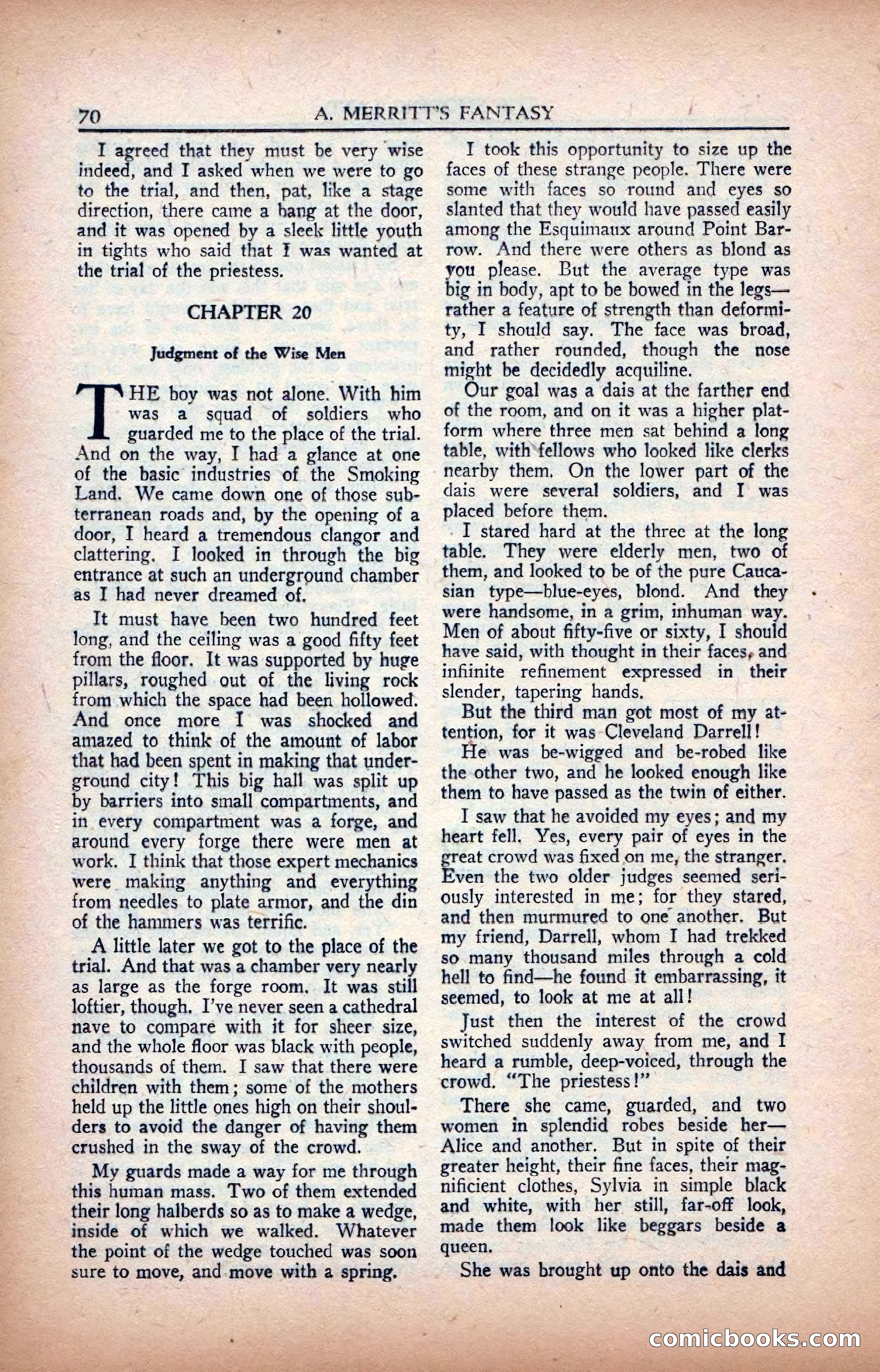A. Merritt's Fantasy Magazine, February 1950 — page 70 of 134