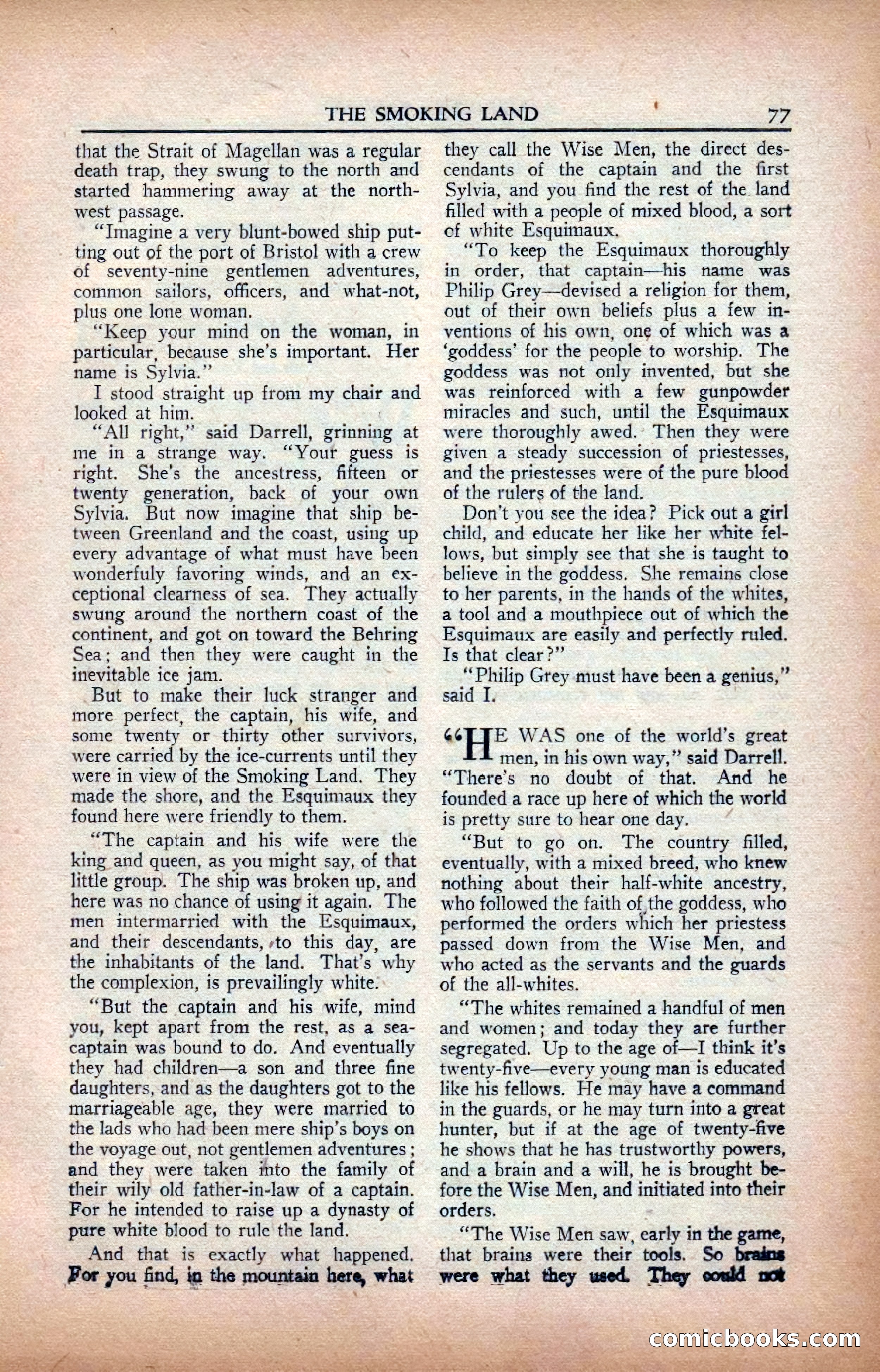 A. Merritt's Fantasy Magazine, February 1950 — page 77 of 134