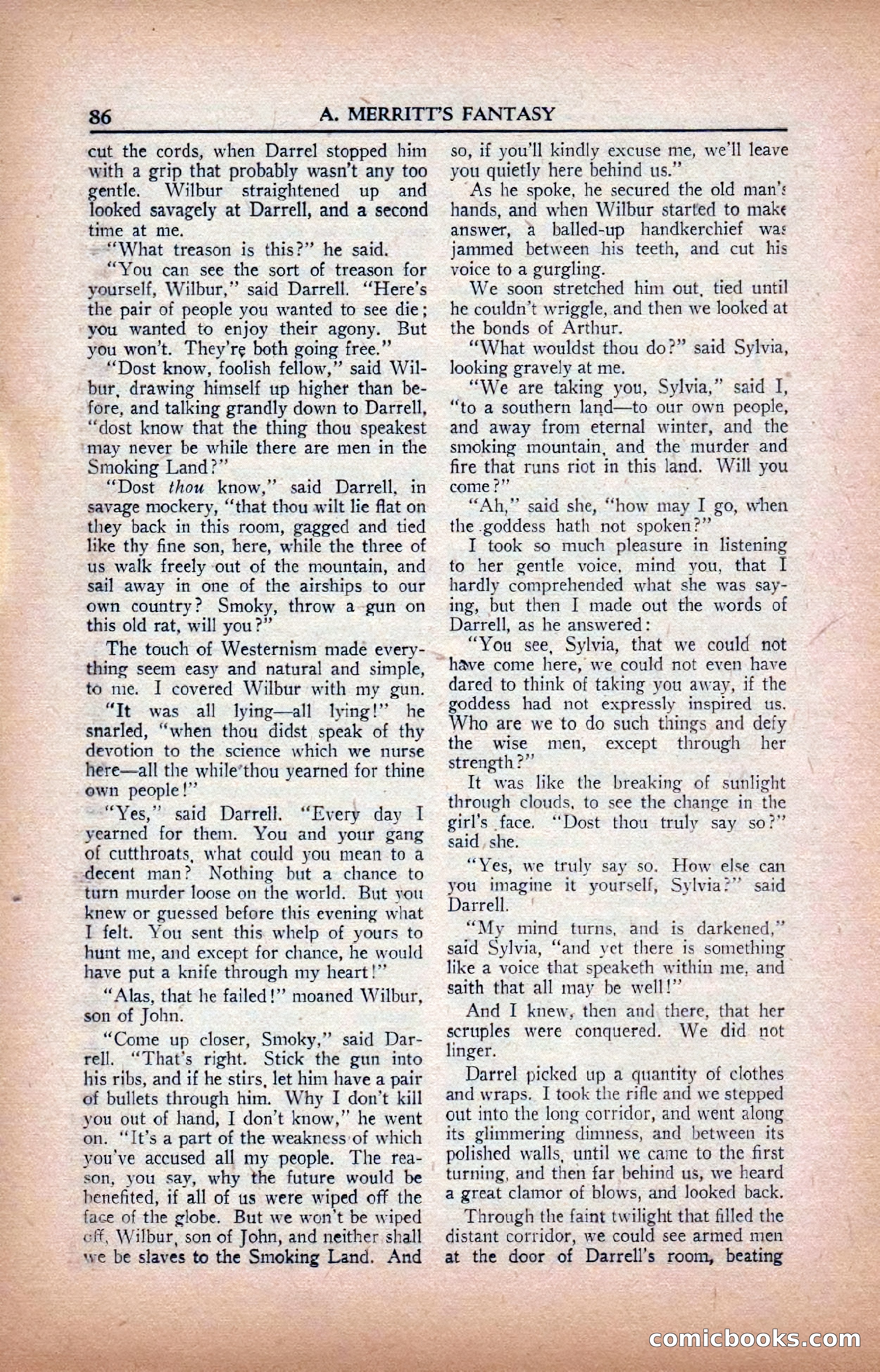 A. Merritt's Fantasy Magazine, February 1950 — page 86 of 134