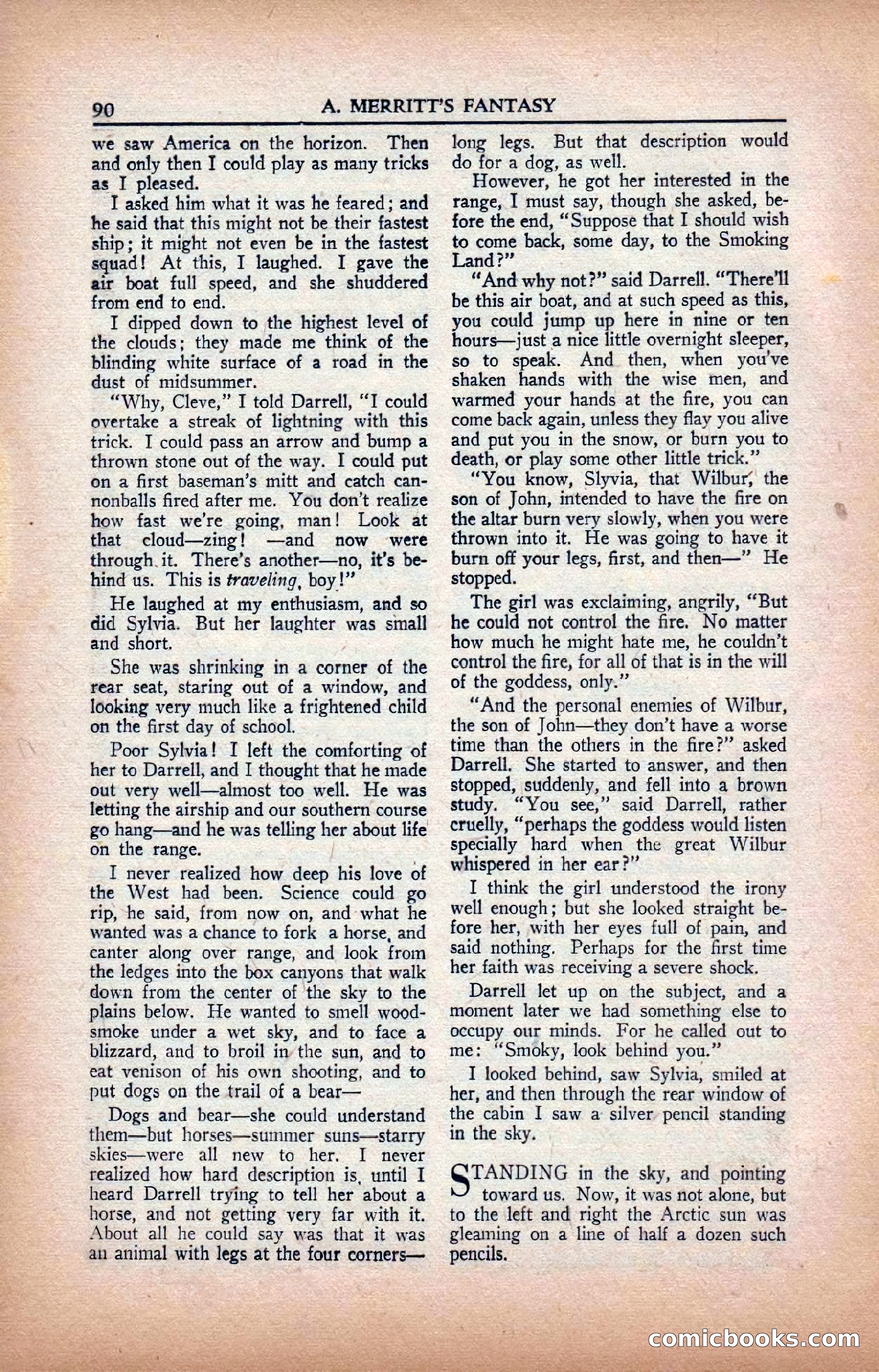 A. Merritt's Fantasy Magazine, February 1950 — page 90 of 134