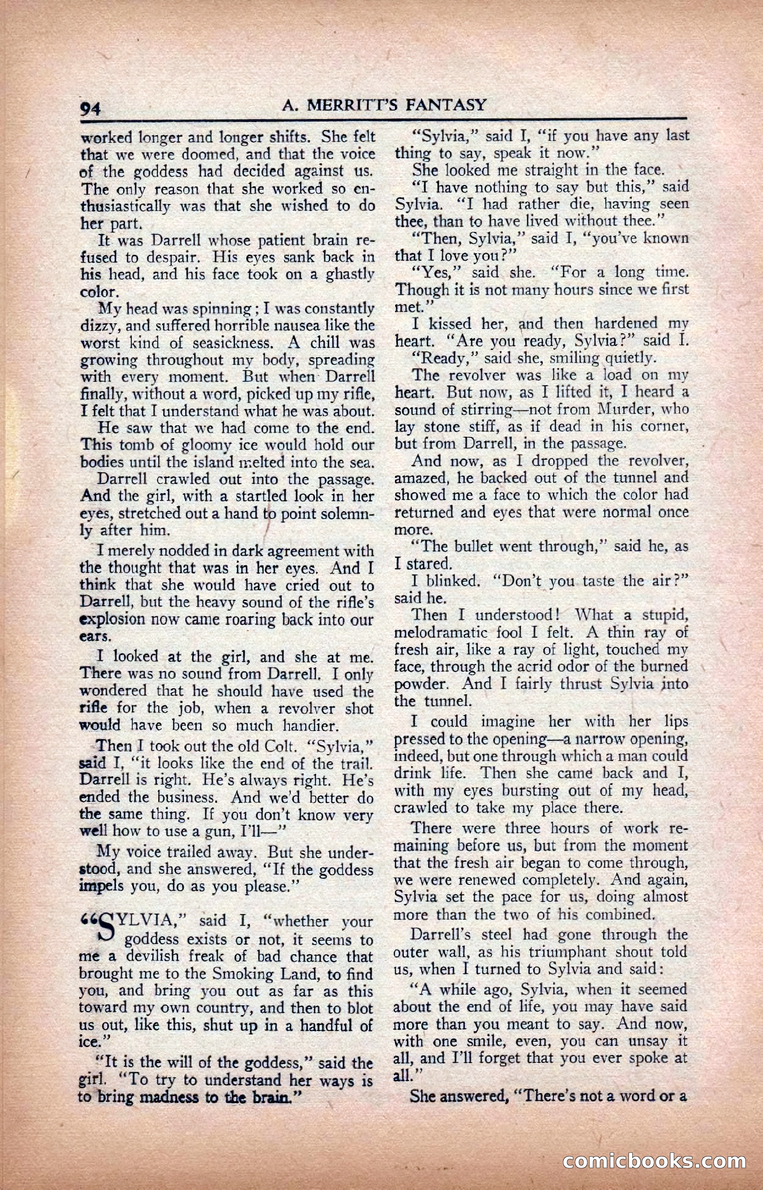 A. Merritt's Fantasy Magazine, February 1950 — page 94 of 134
