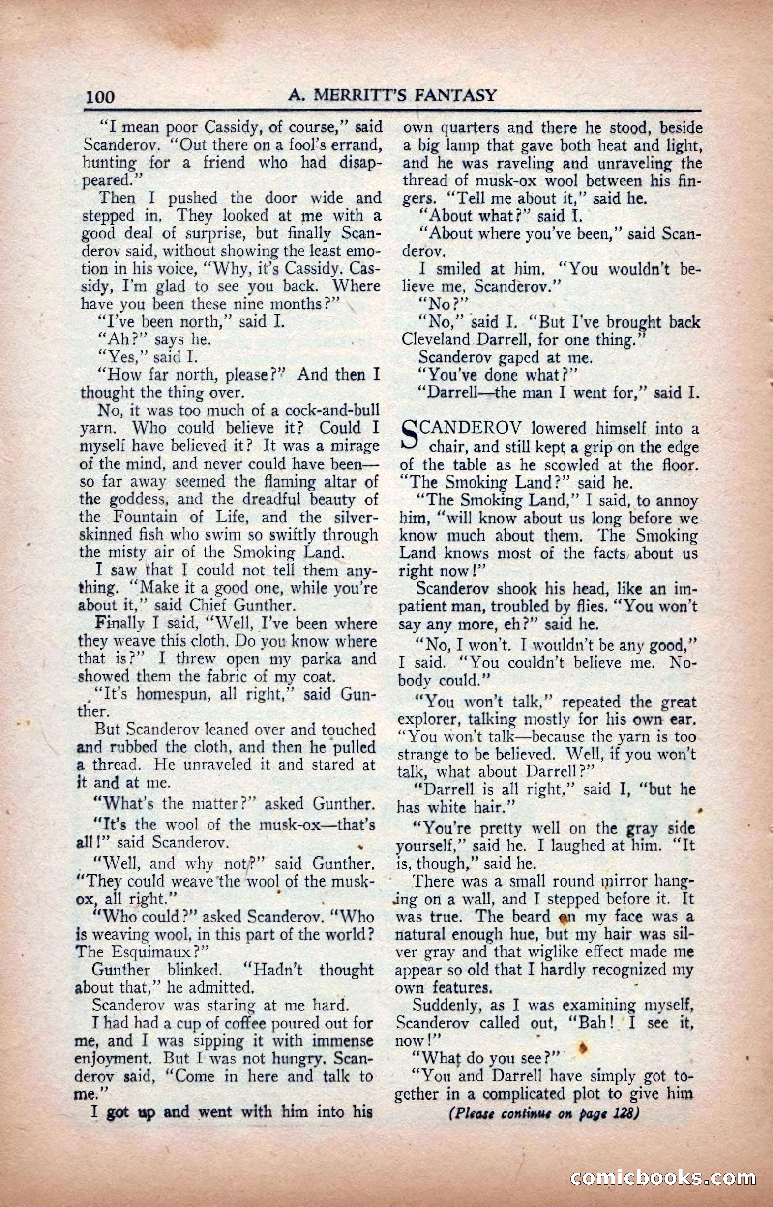 A. Merritt's Fantasy Magazine, February 1950 — page 100 of 134