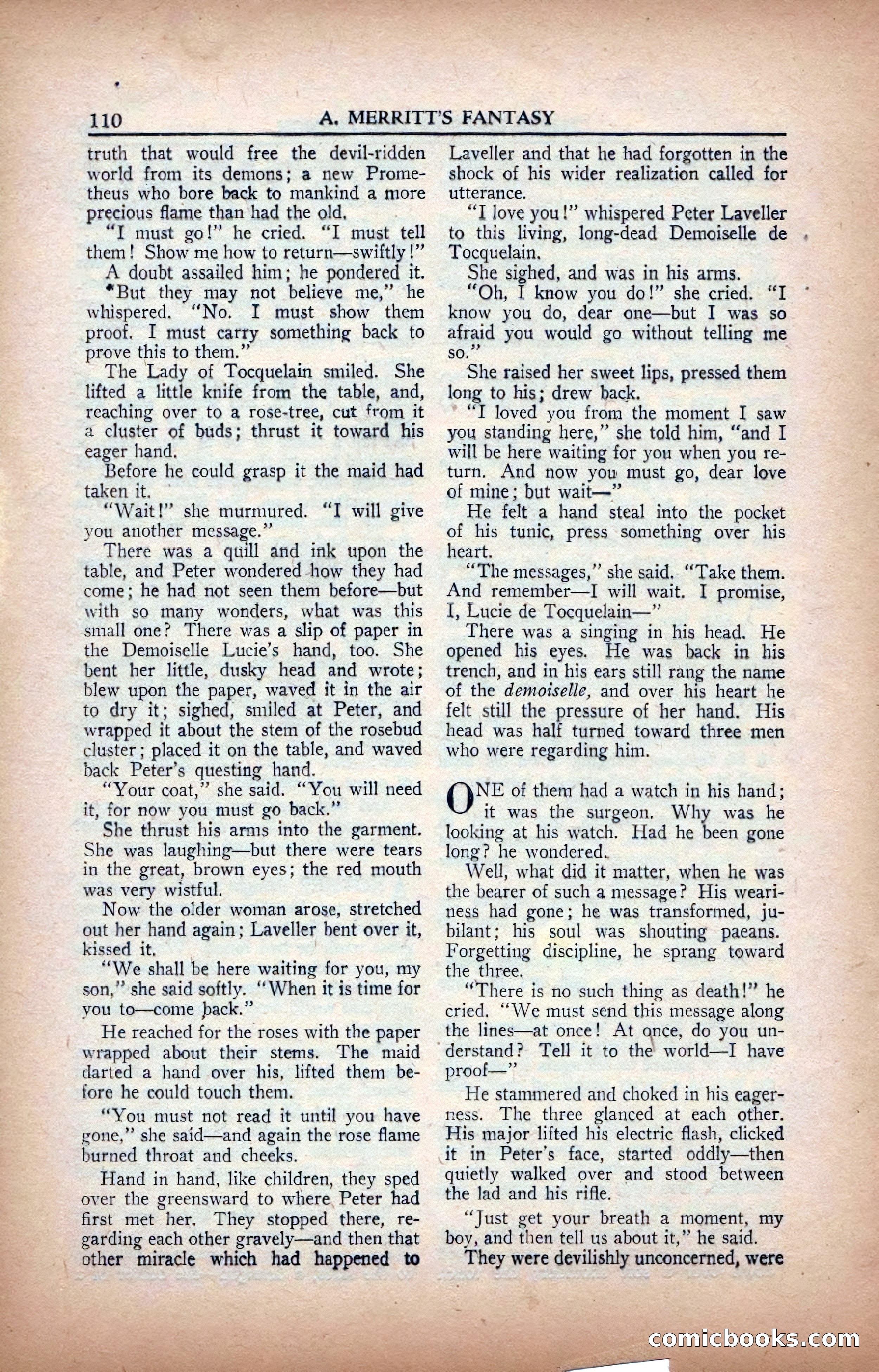 A. Merritt's Fantasy Magazine, February 1950 — page 110 of 134