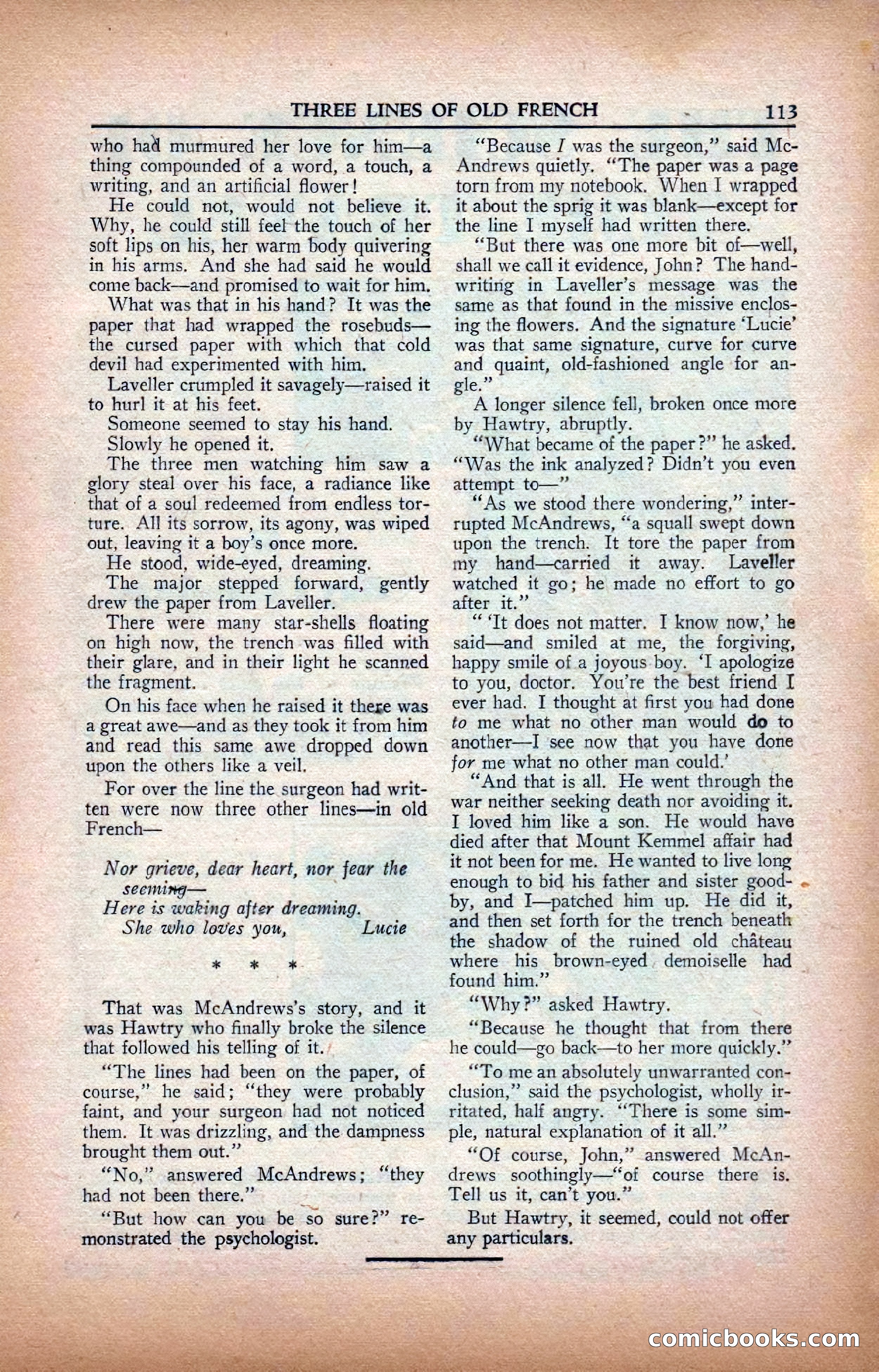 A. Merritt's Fantasy Magazine, February 1950 — page 113 of 134