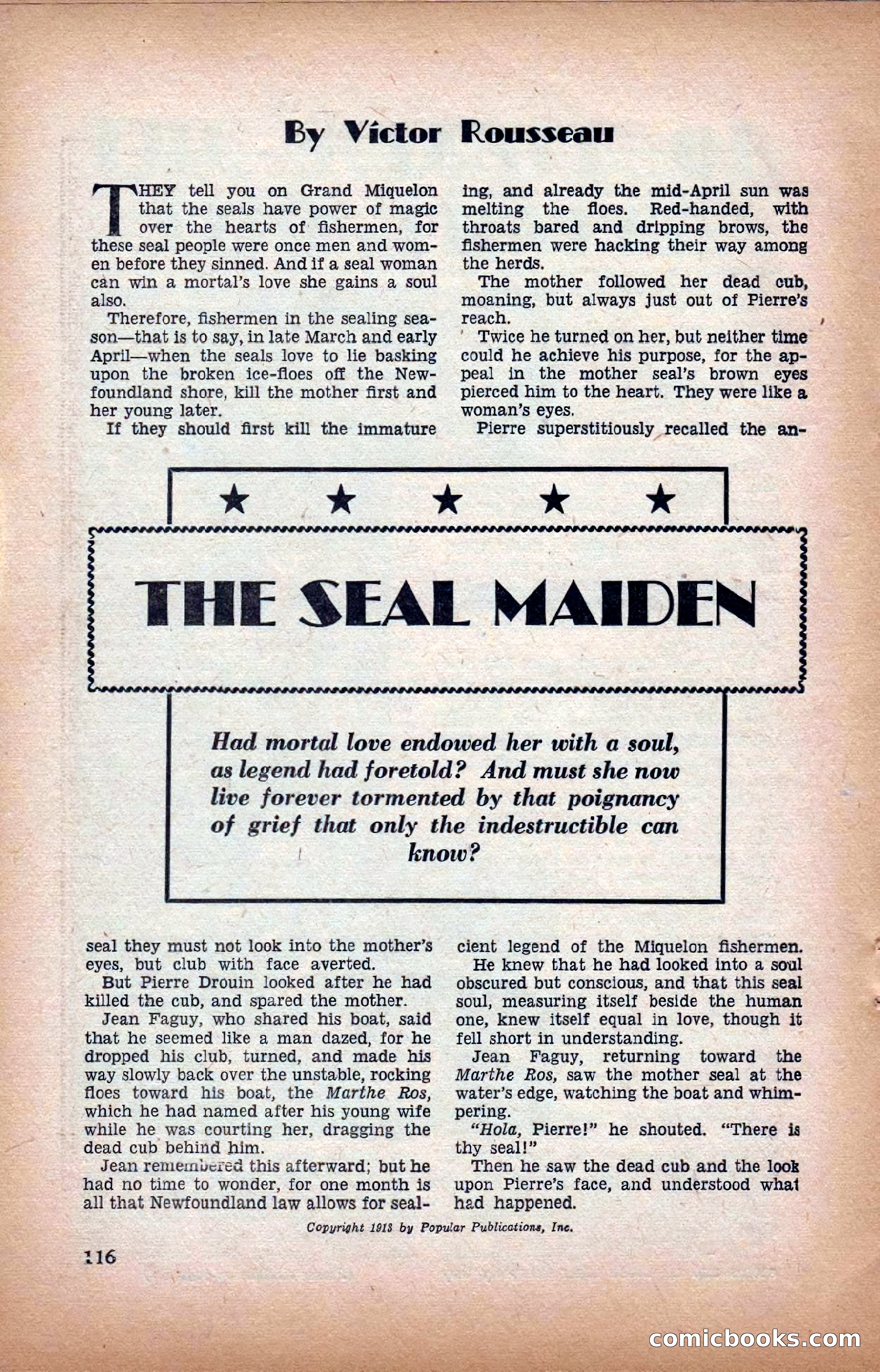 A. Merritt's Fantasy Magazine, February 1950 — page 116 of 134