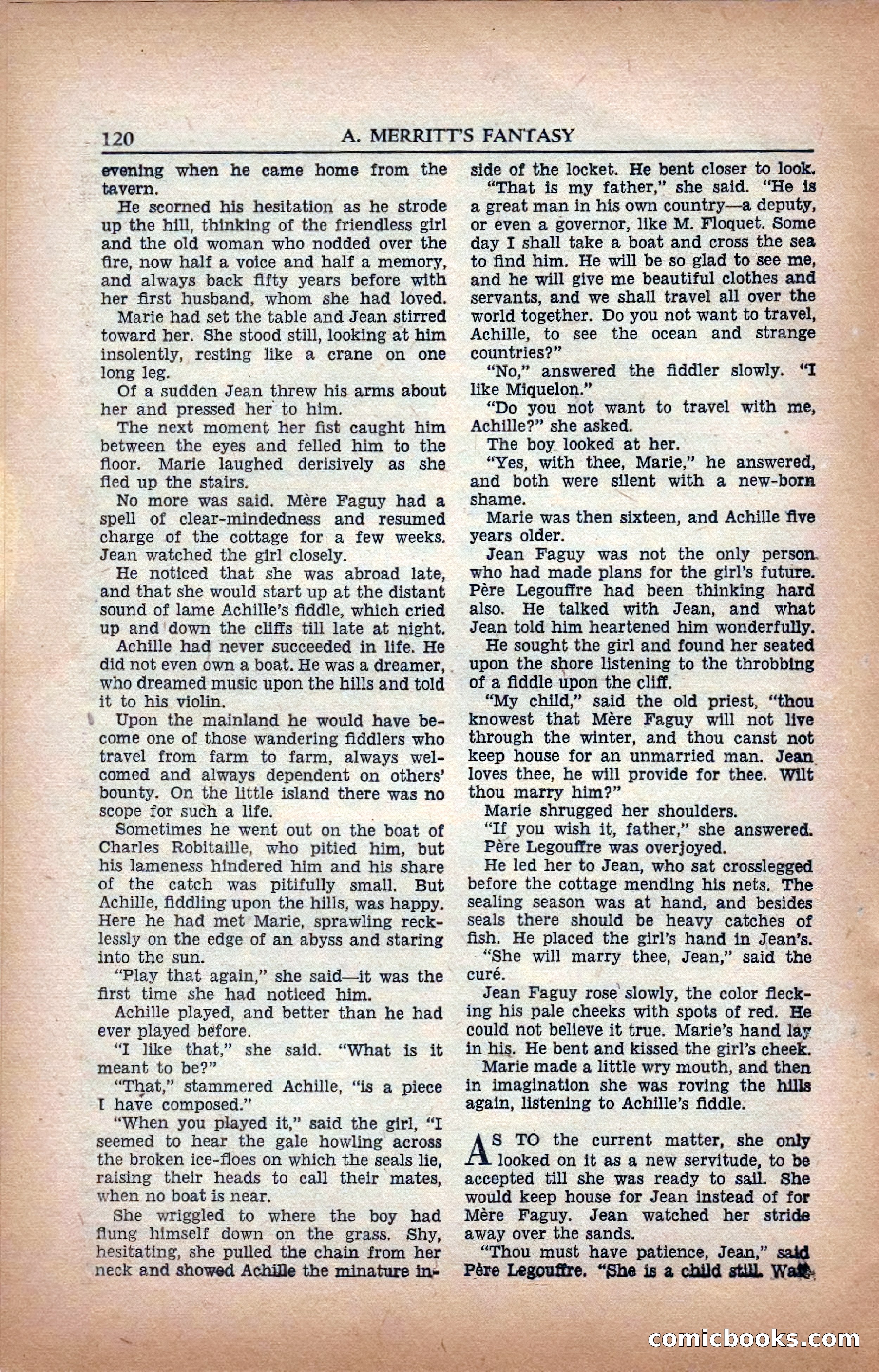 A. Merritt's Fantasy Magazine, February 1950 — page 120 of 134