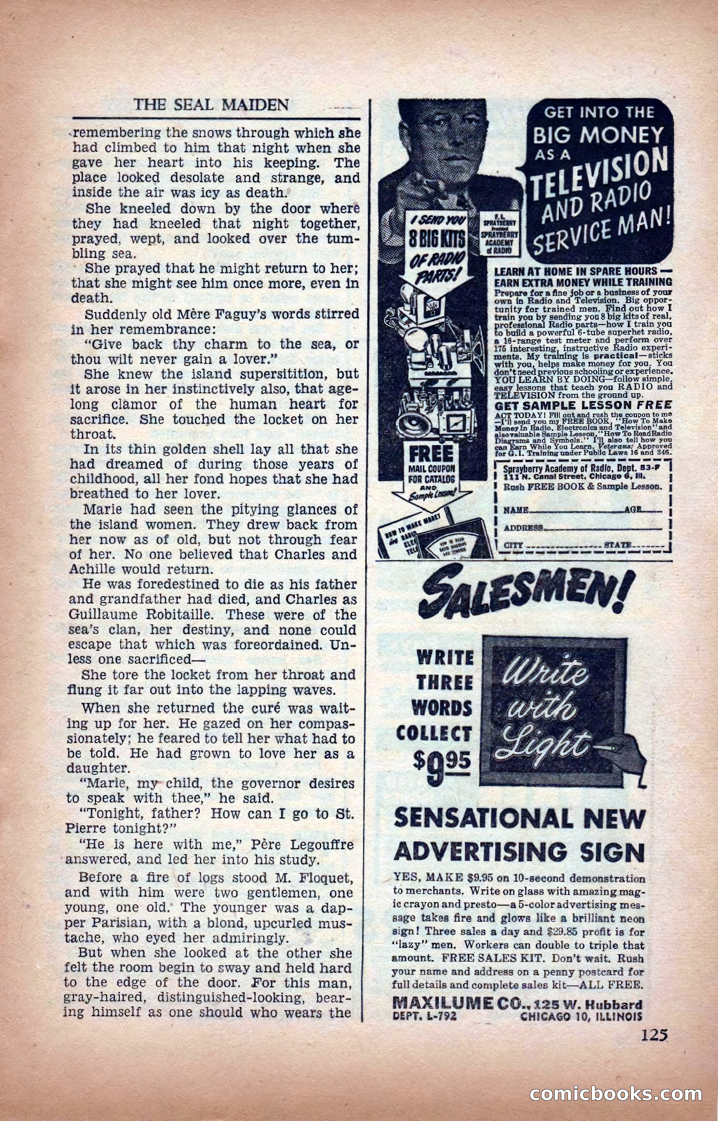 A. Merritt's Fantasy Magazine, February 1950 — page 125 of 134