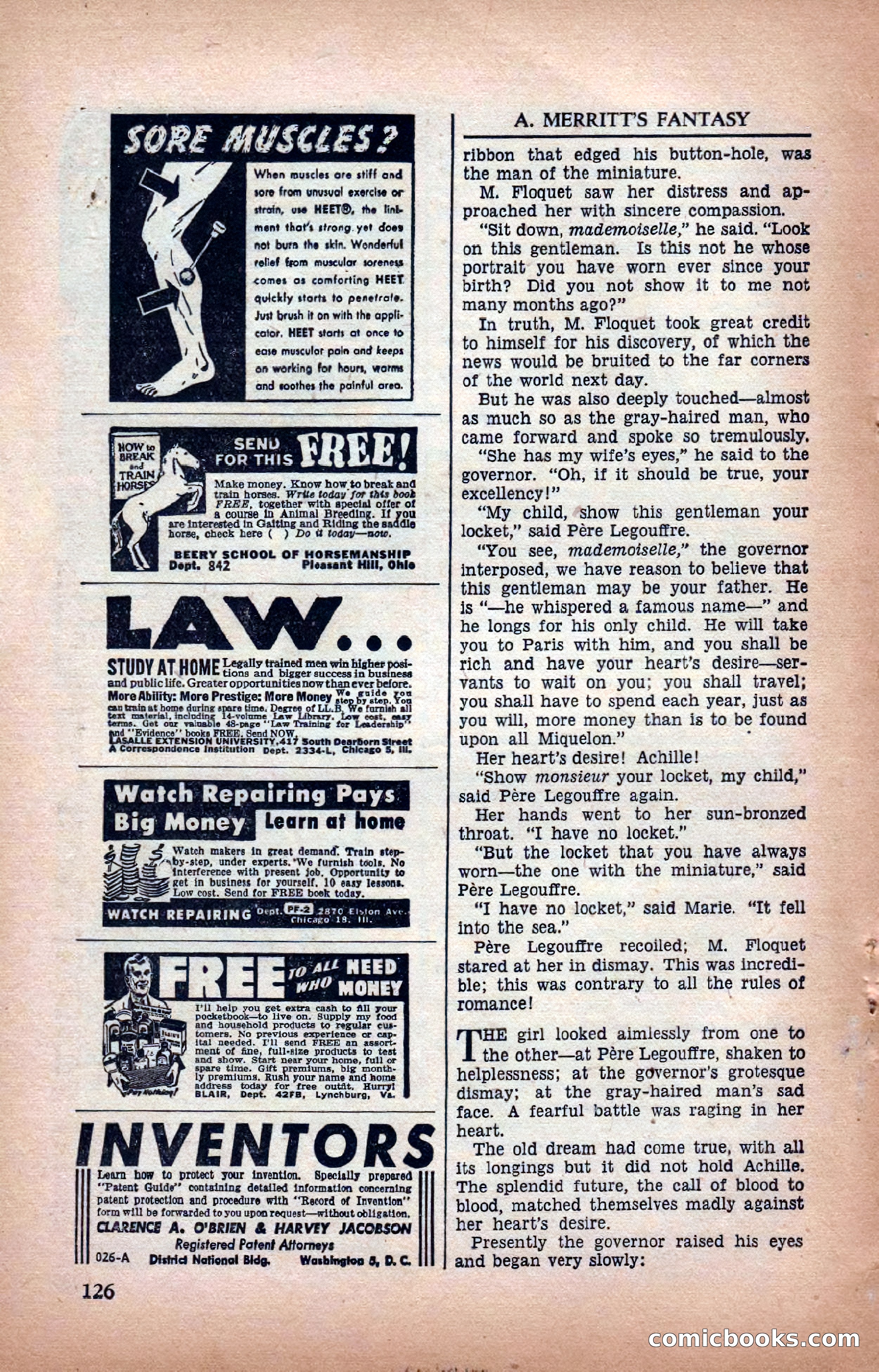 A. Merritt's Fantasy Magazine, February 1950 — page 126 of 134