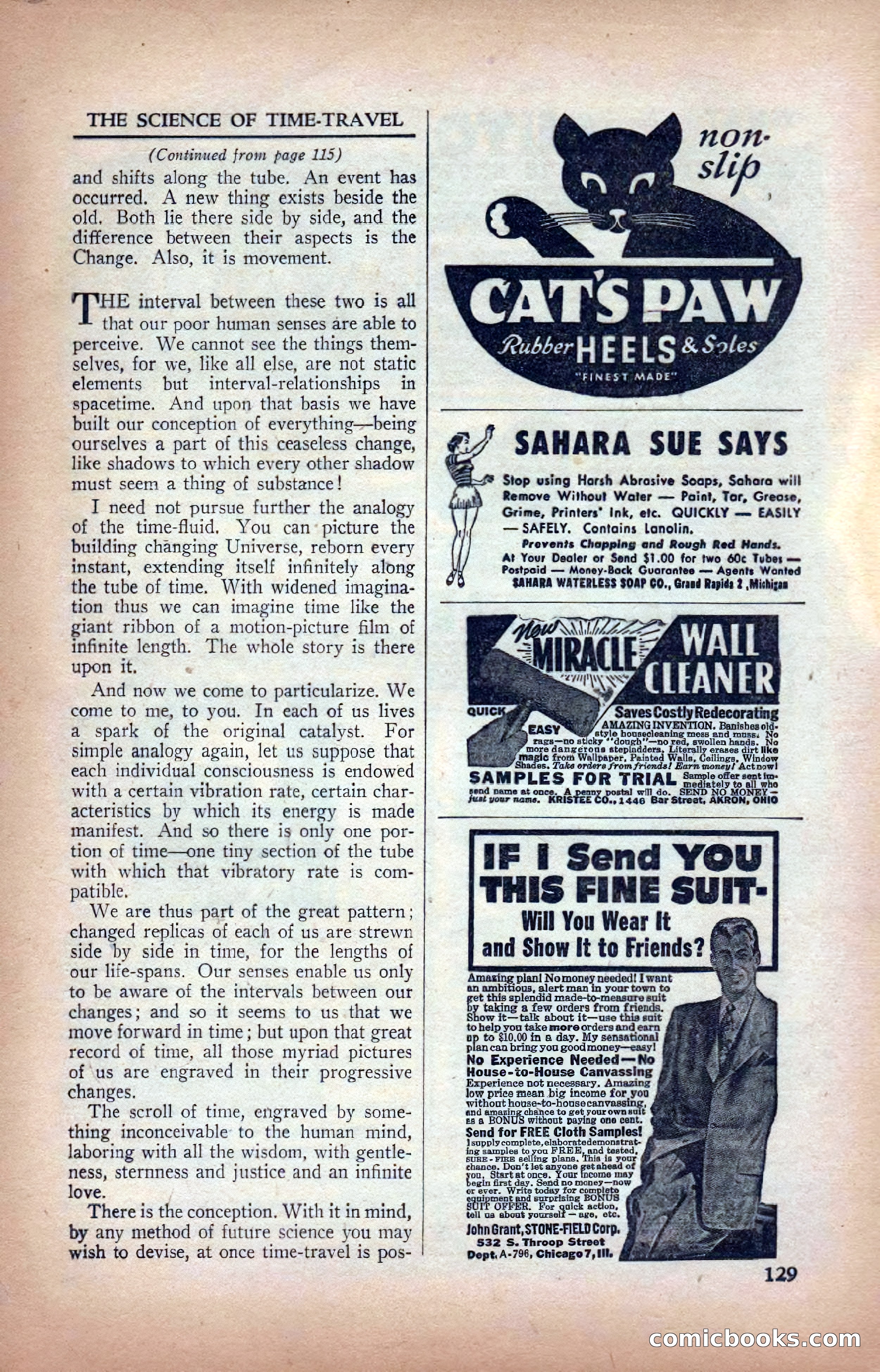 A. Merritt's Fantasy Magazine, February 1950 — page 129 of 134