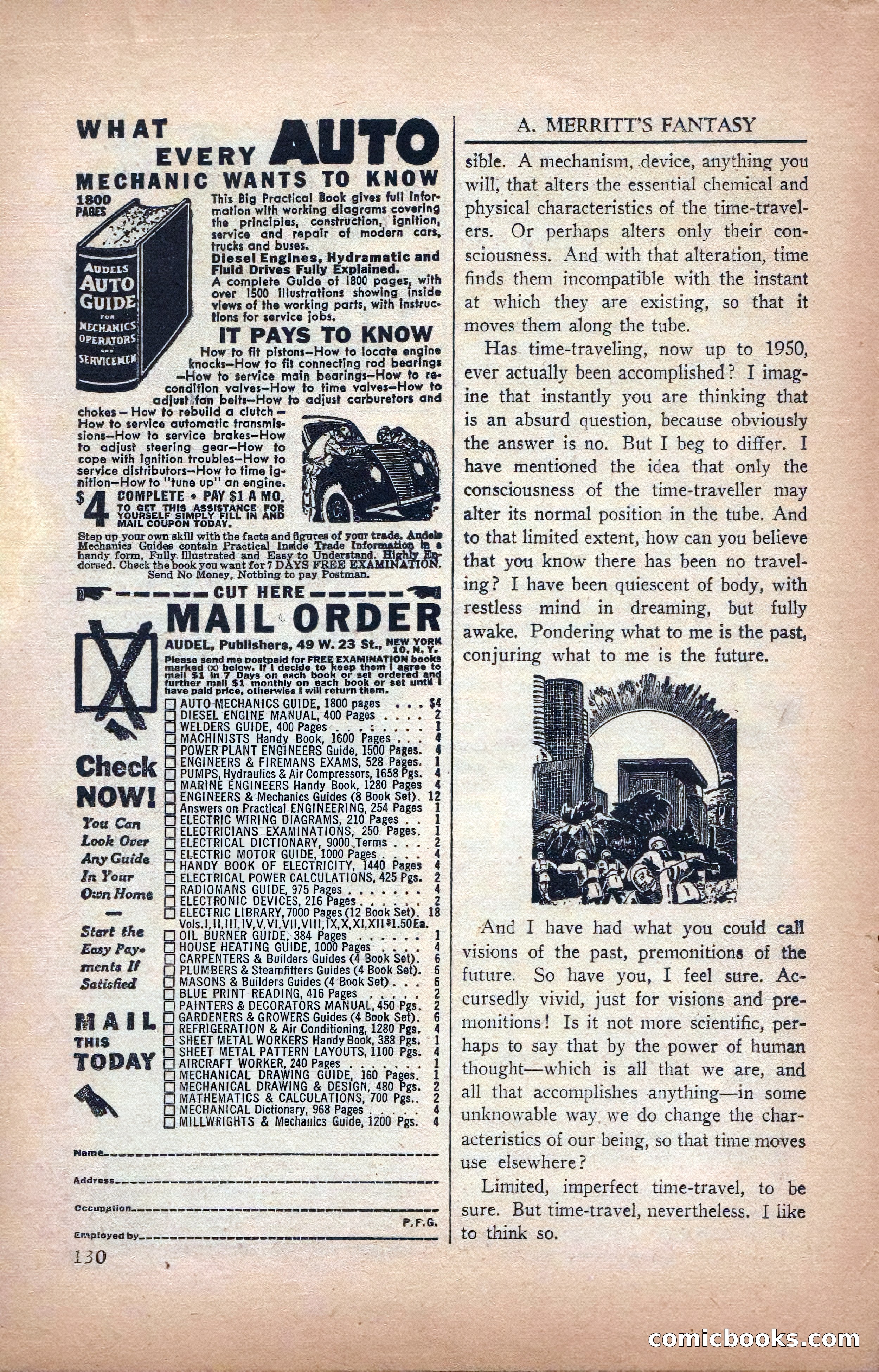 A. Merritt's Fantasy Magazine, February 1950 — page 130 of 134