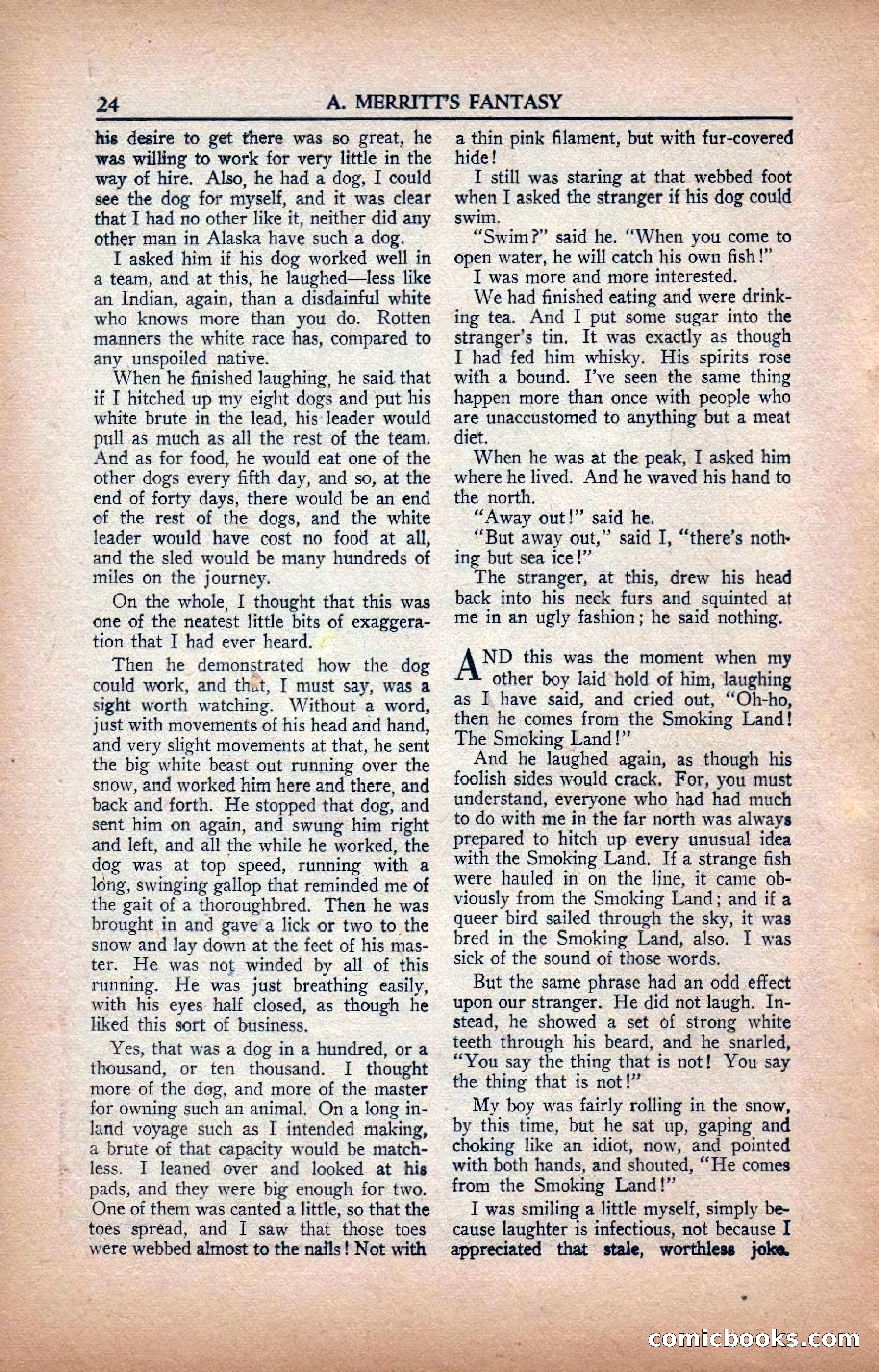 A. Merritt's Fantasy Magazine, February 1950 — page 24 of 133