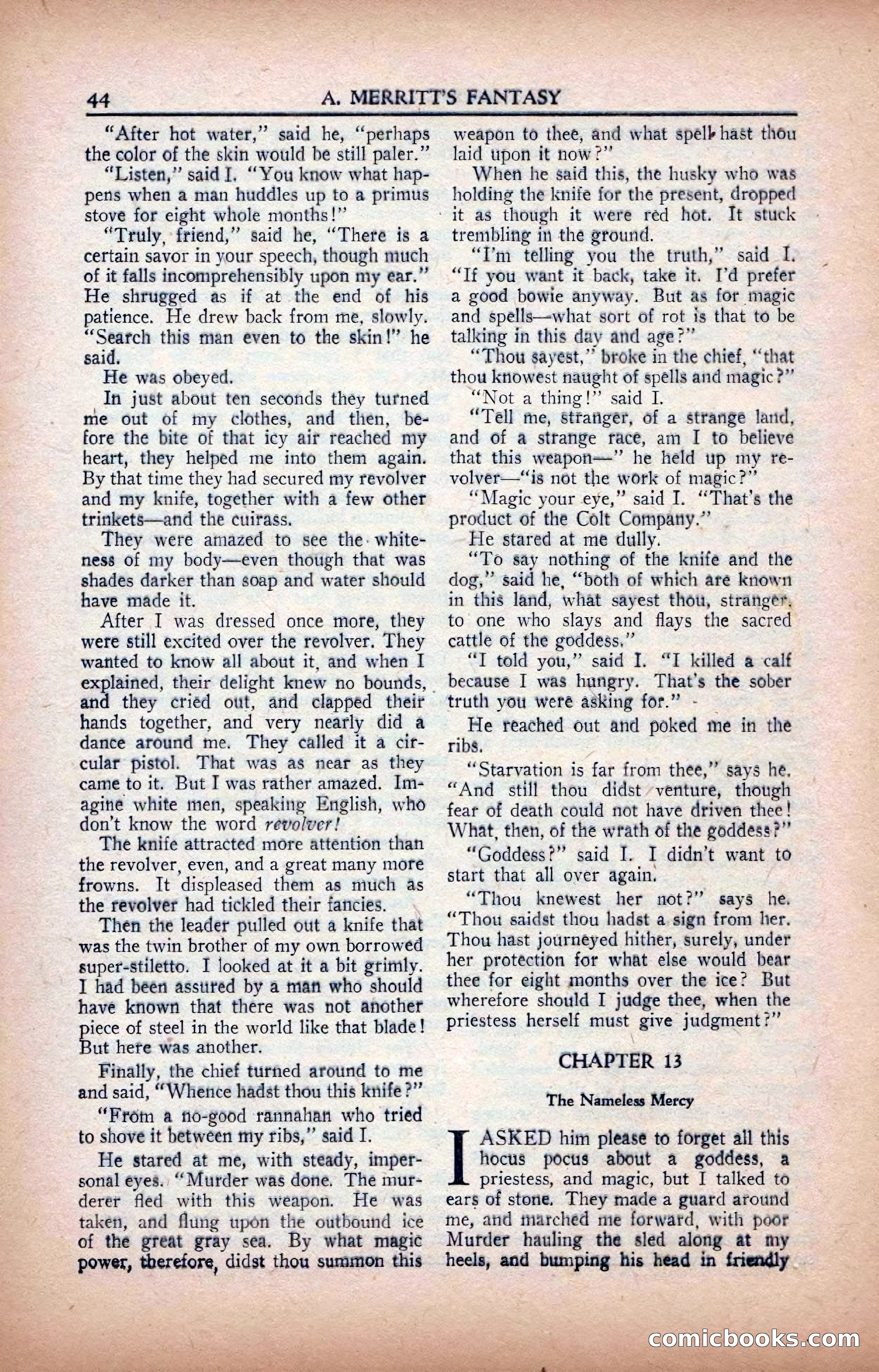 A. Merritt's Fantasy Magazine, February 1950 — page 44 of 133