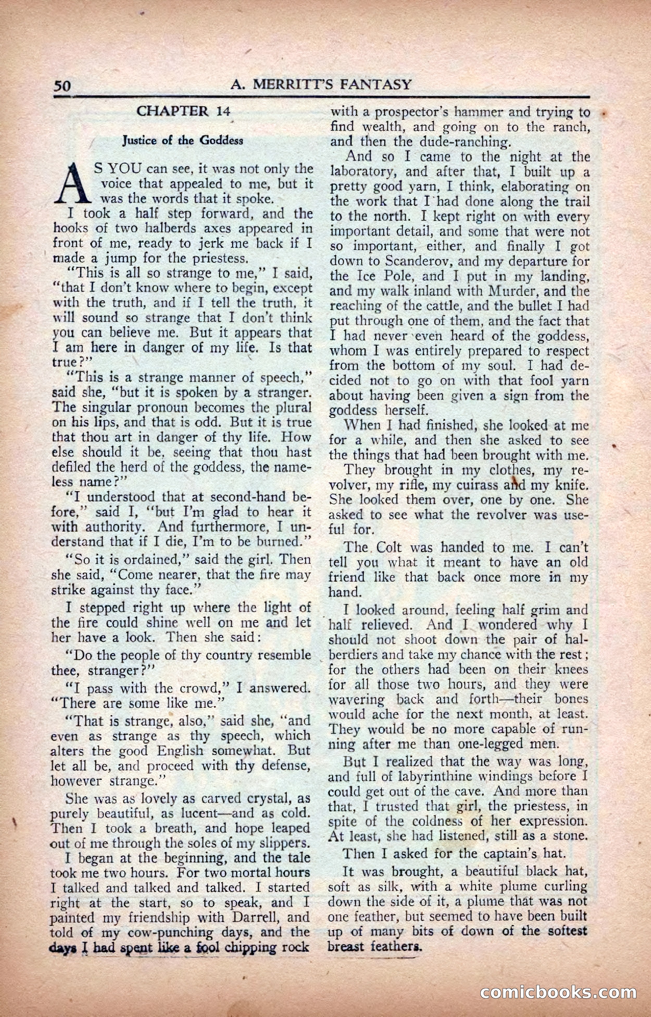 A. Merritt's Fantasy Magazine, February 1950 — page 50 of 133