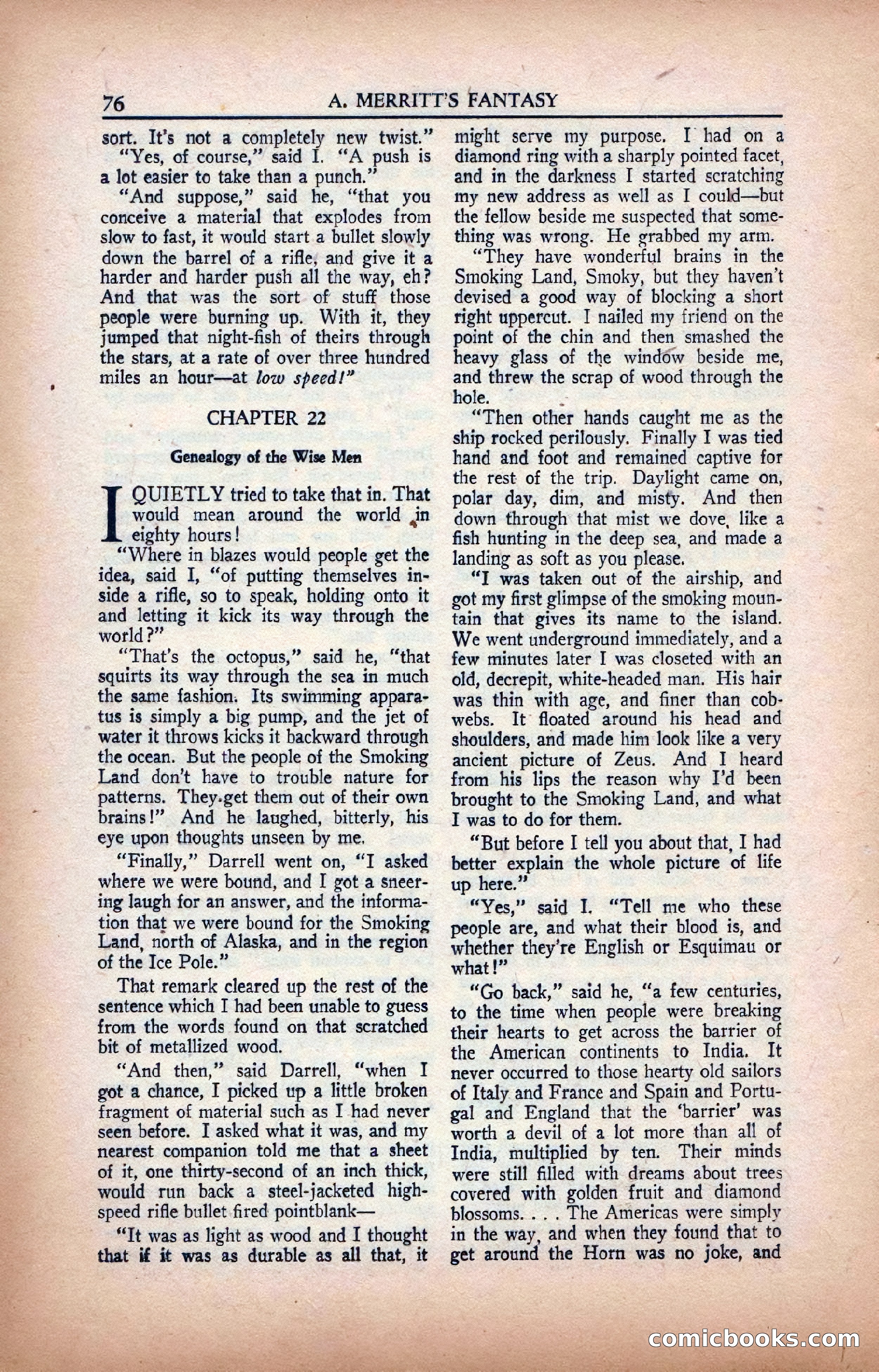 A. Merritt's Fantasy Magazine, February 1950 — page 76 of 133