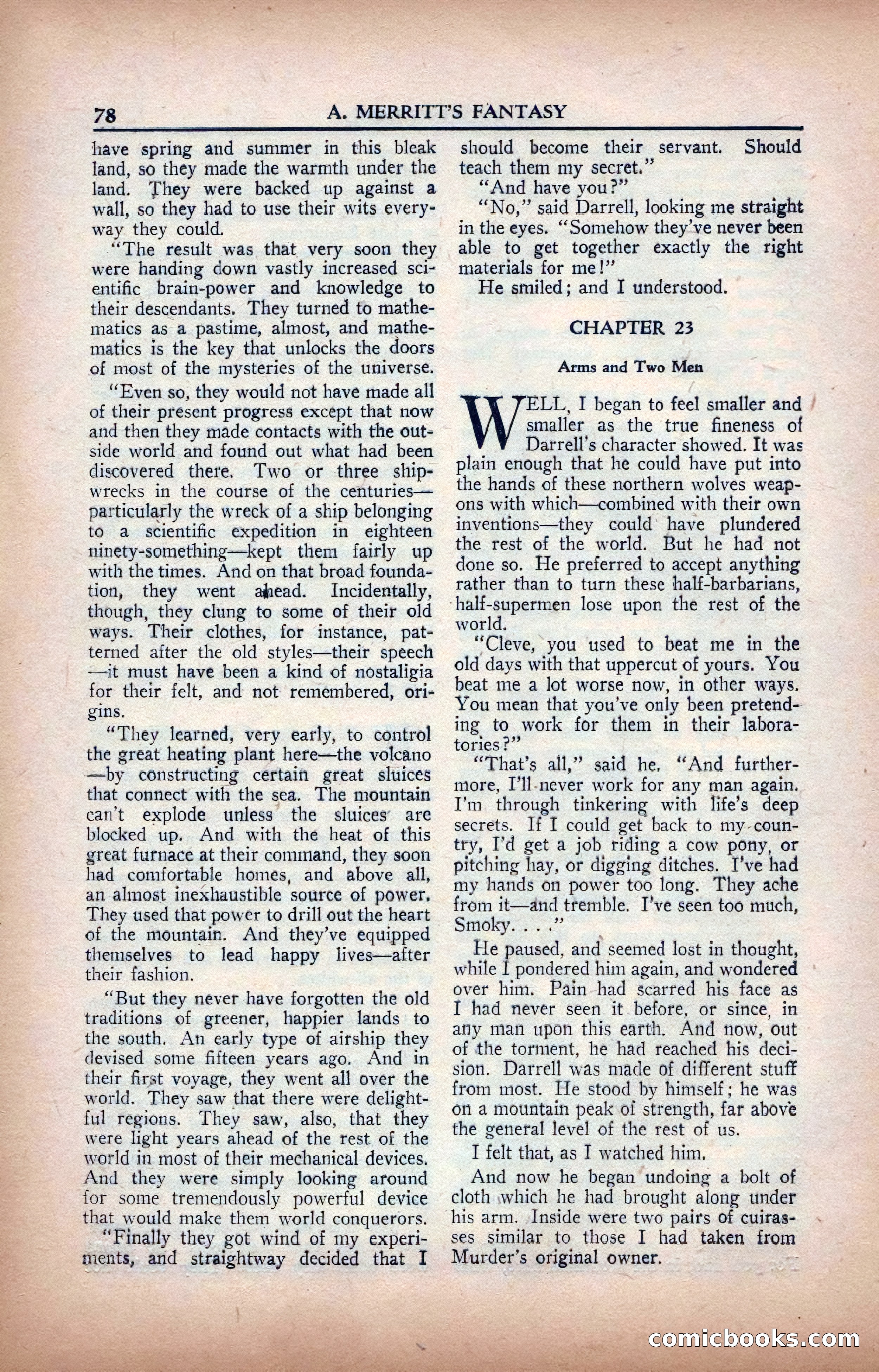 A. Merritt's Fantasy Magazine, February 1950 — page 78 of 133