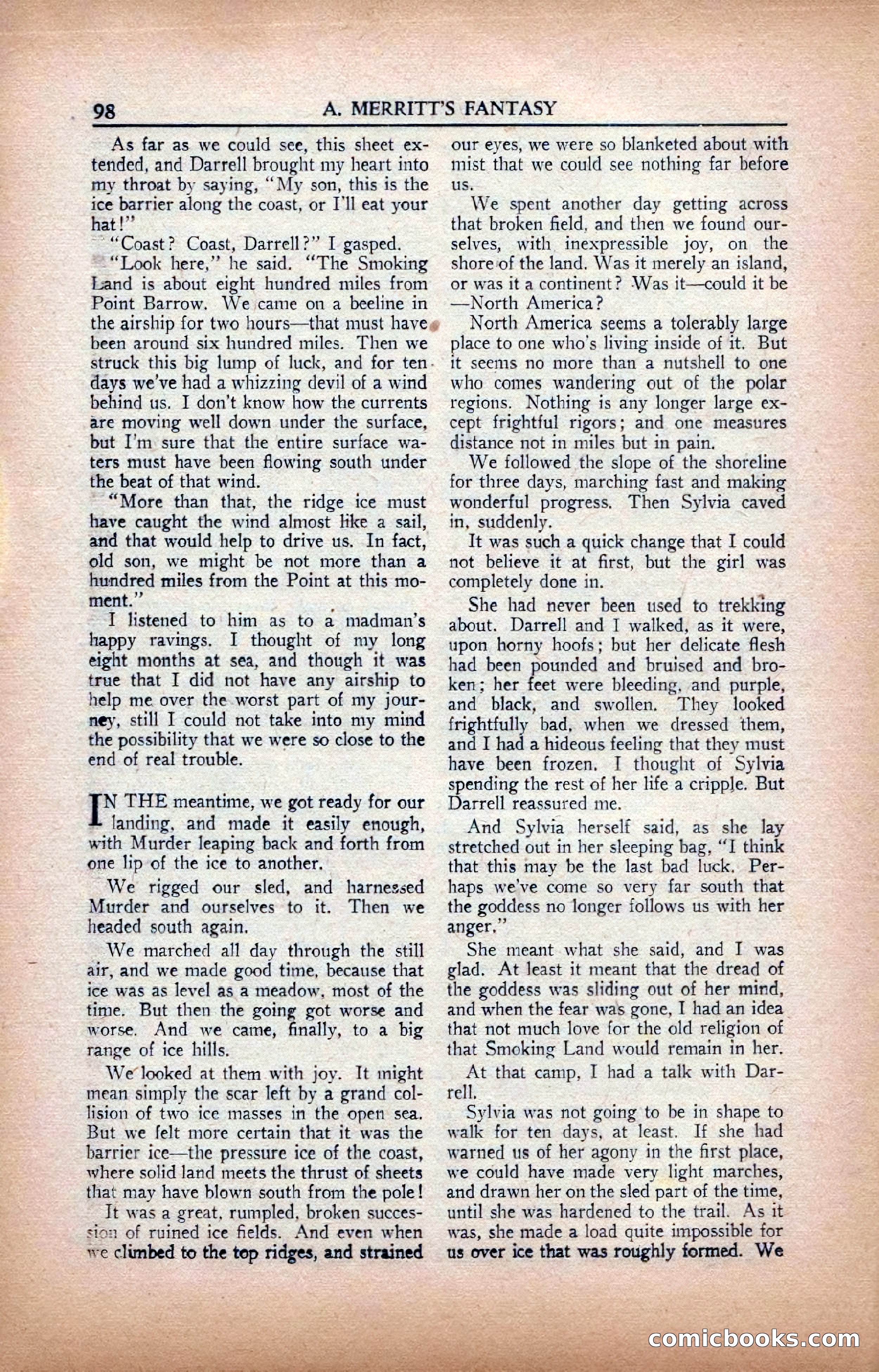 A. Merritt's Fantasy Magazine, February 1950 — page 98 of 133