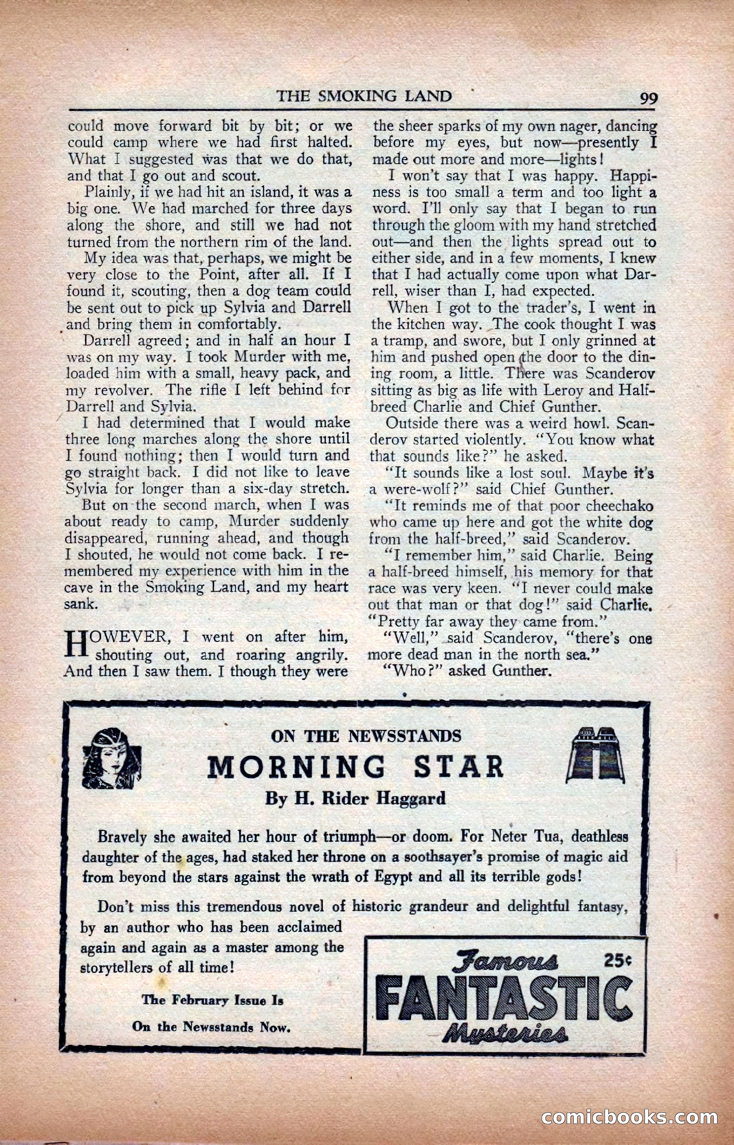 A. Merritt's Fantasy Magazine, February 1950 — page 99 of 133