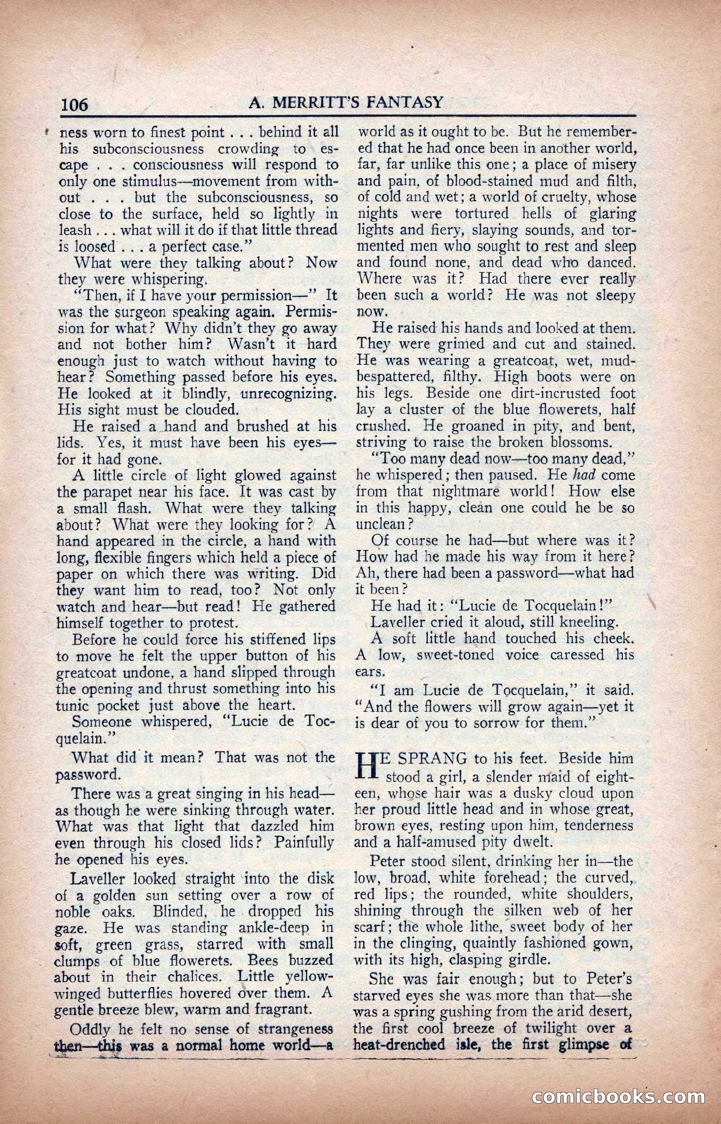 A. Merritt's Fantasy Magazine, February 1950 — page 106 of 133
