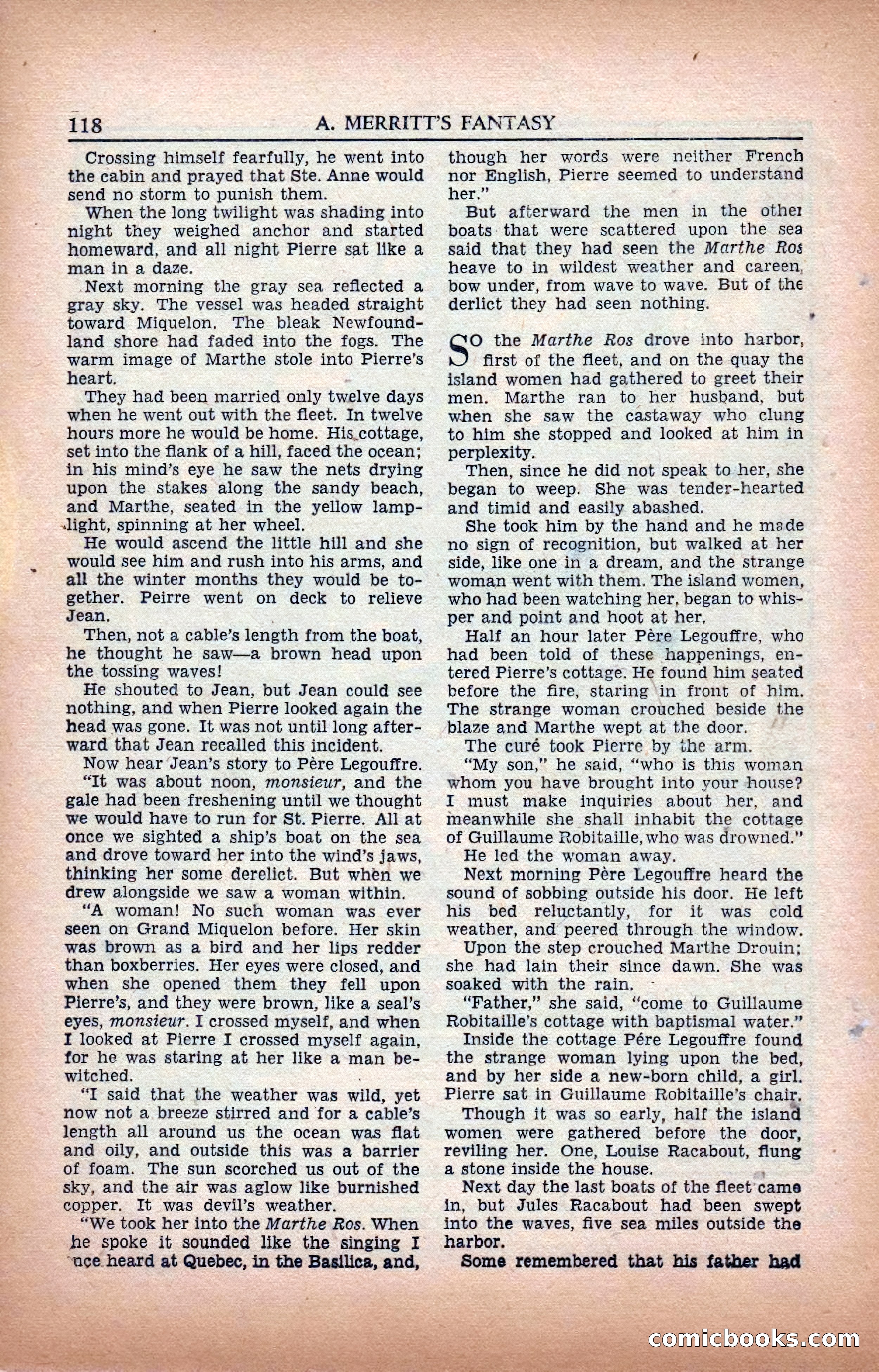 A. Merritt's Fantasy Magazine, February 1950 — page 118 of 133