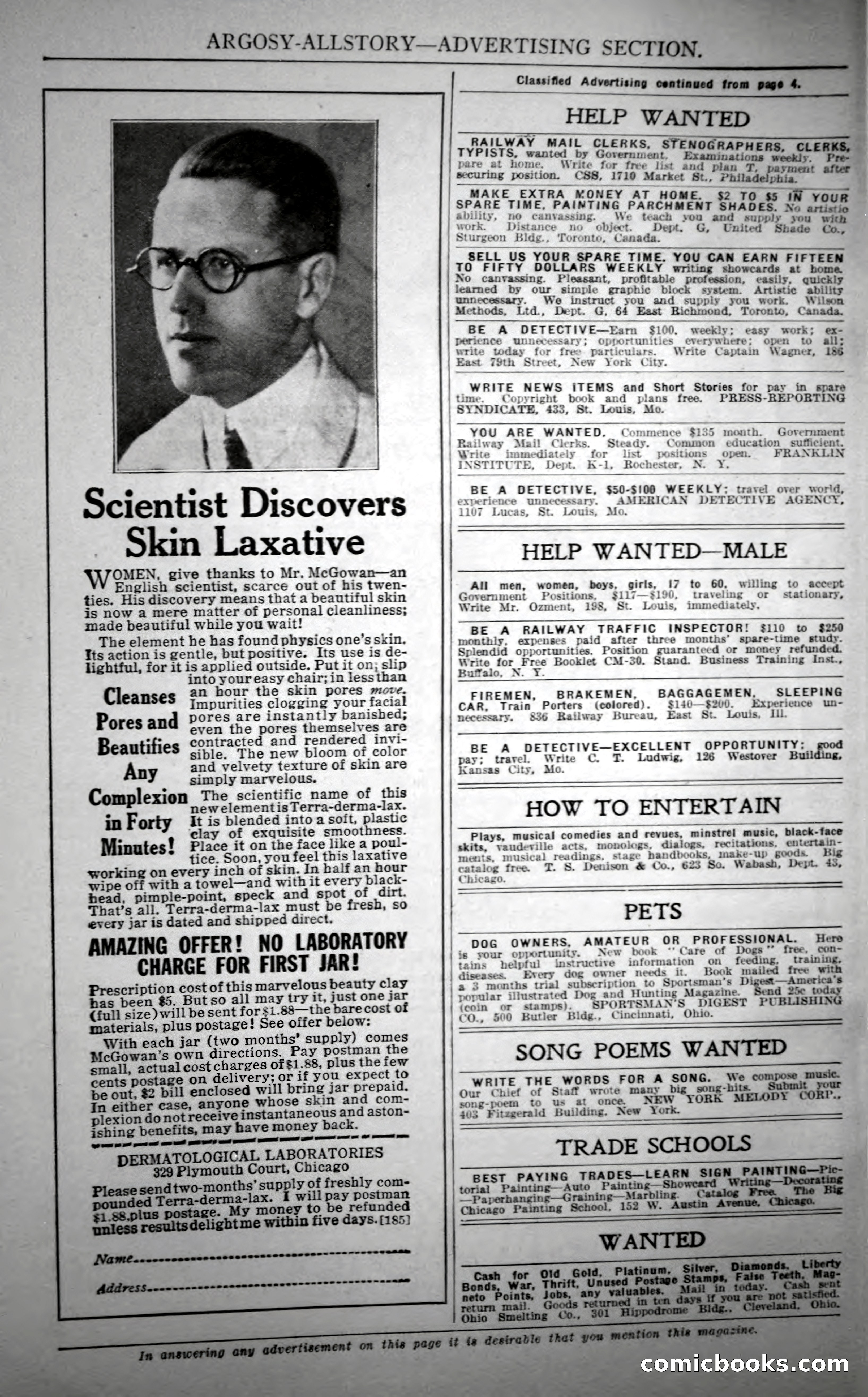 Argosy All-Story Weekly, October 21, 1922 — page 8 of 176