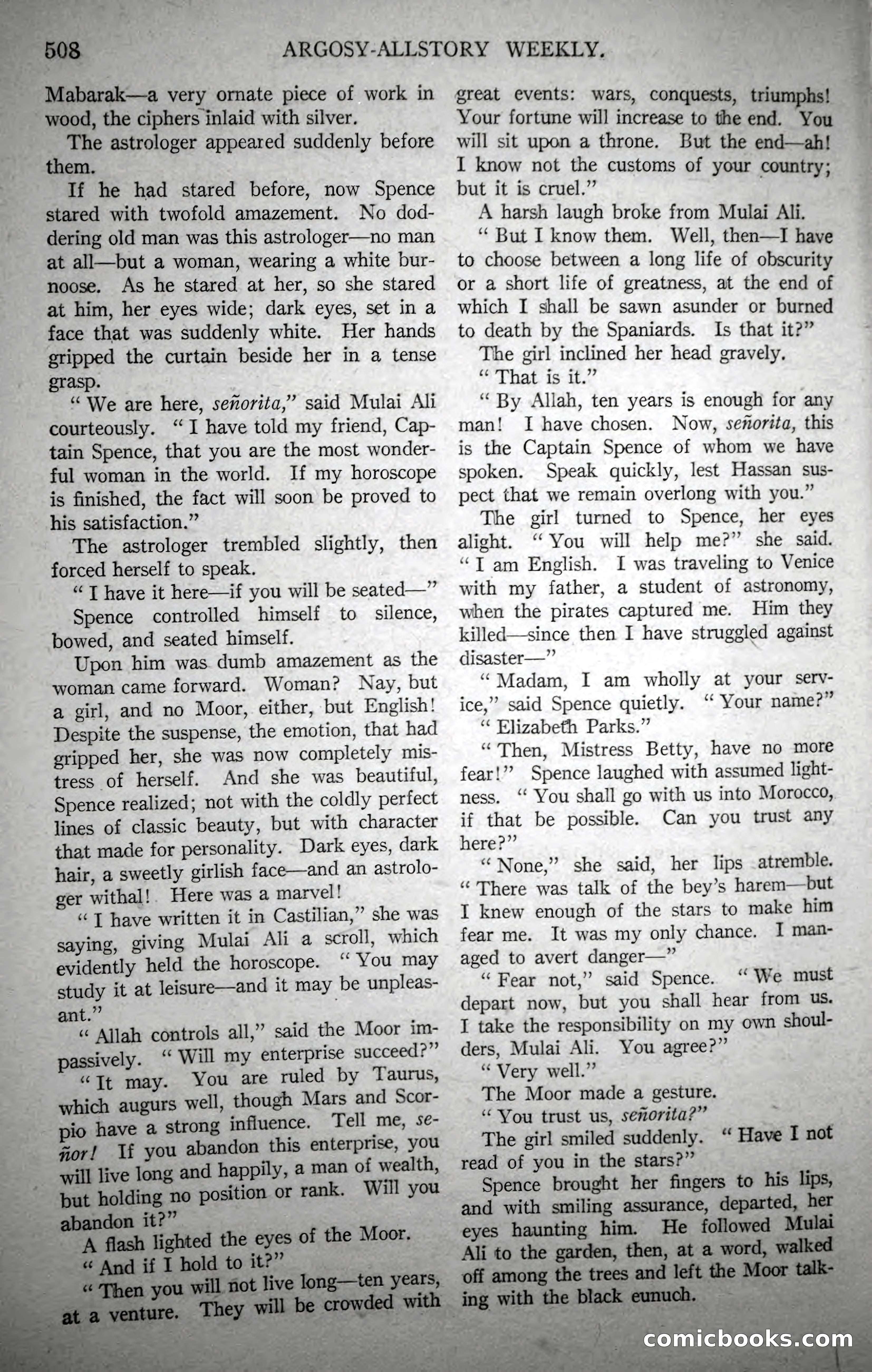 Argosy All-Story Weekly, October 21, 1922 — page 38 of 176