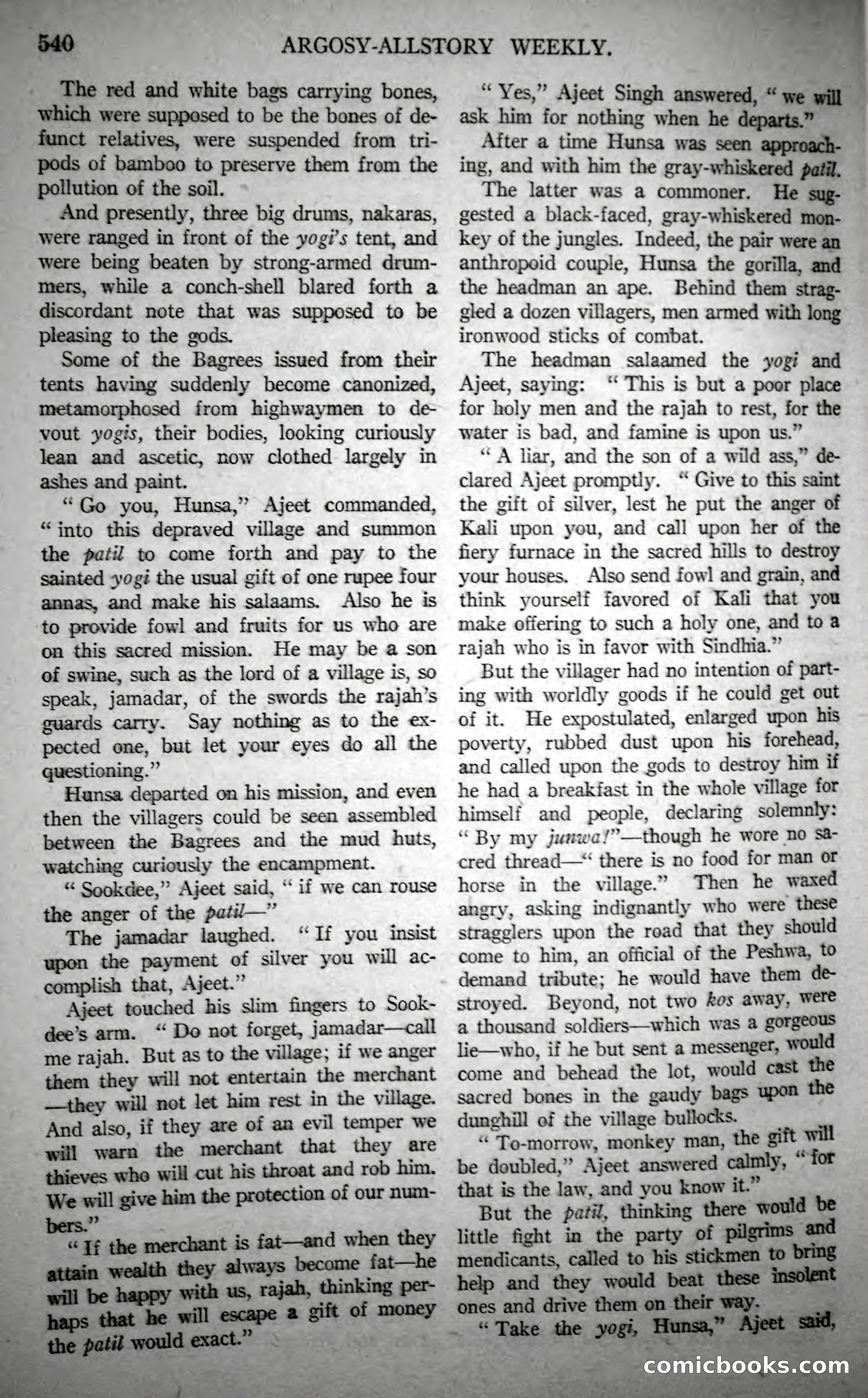 Argosy All-Story Weekly, October 21, 1922 — page 70 of 176