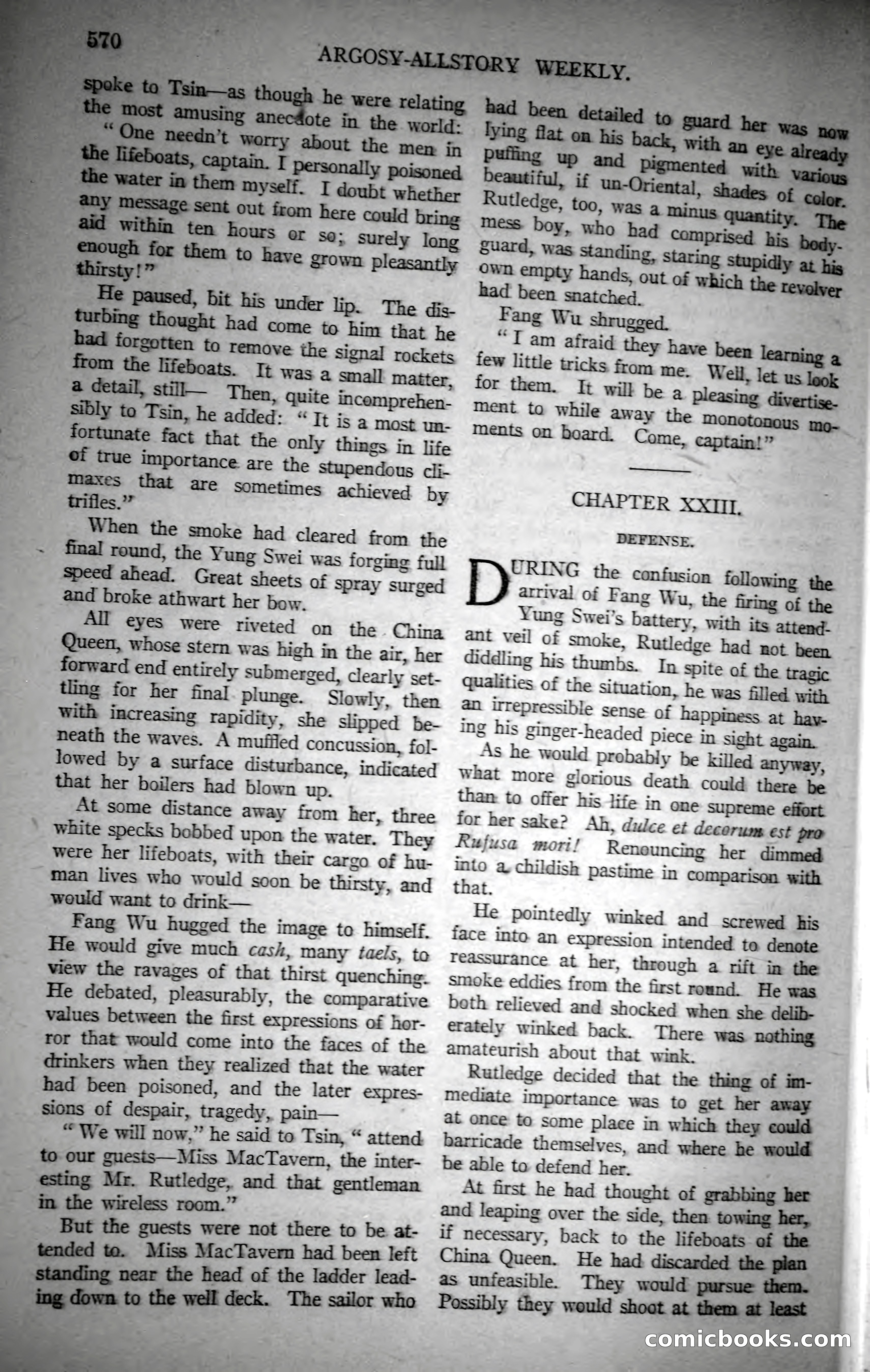 Argosy All-Story Weekly, October 21, 1922 — page 100 of 176