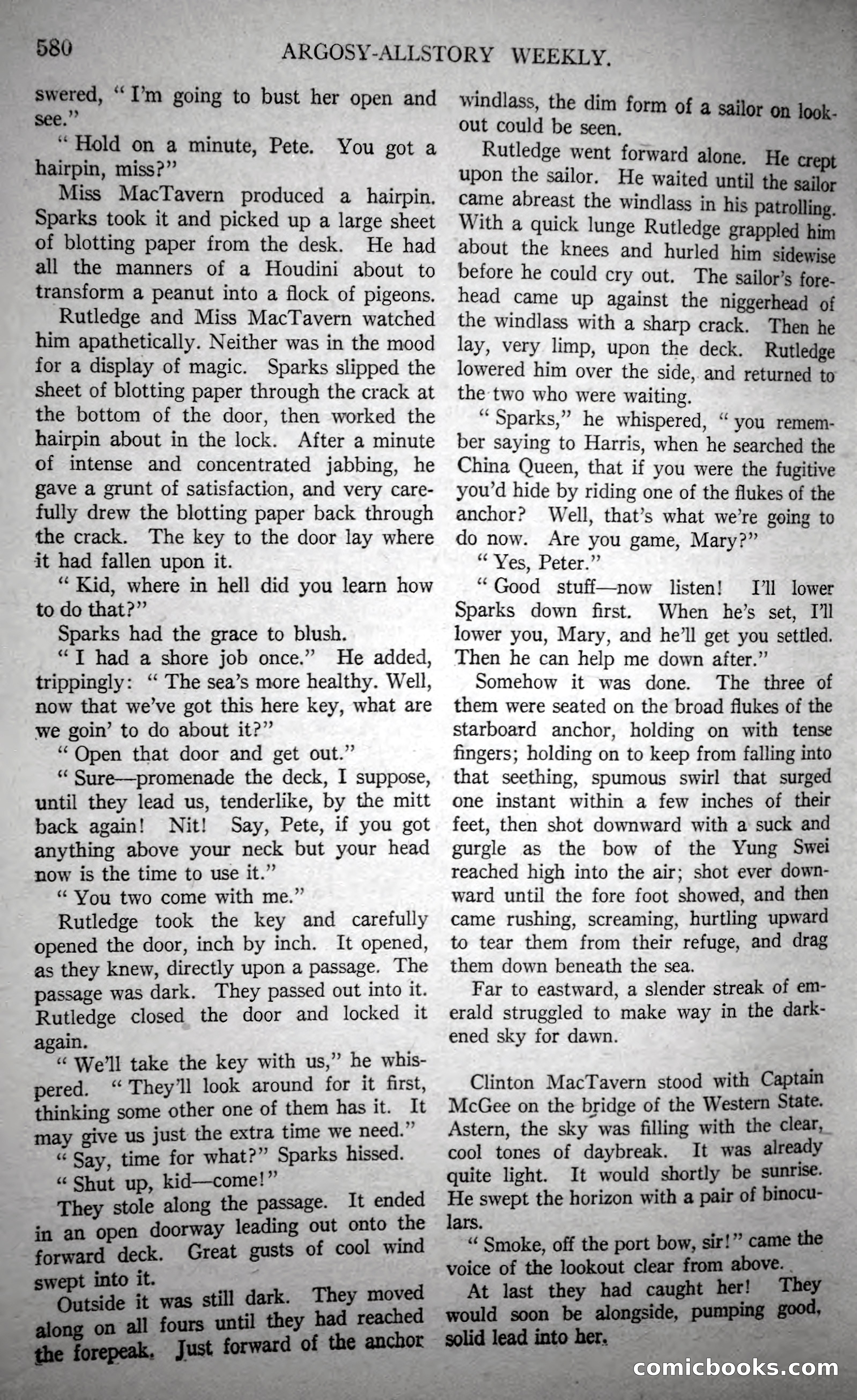 Argosy All-Story Weekly, October 21, 1922 — page 110 of 176