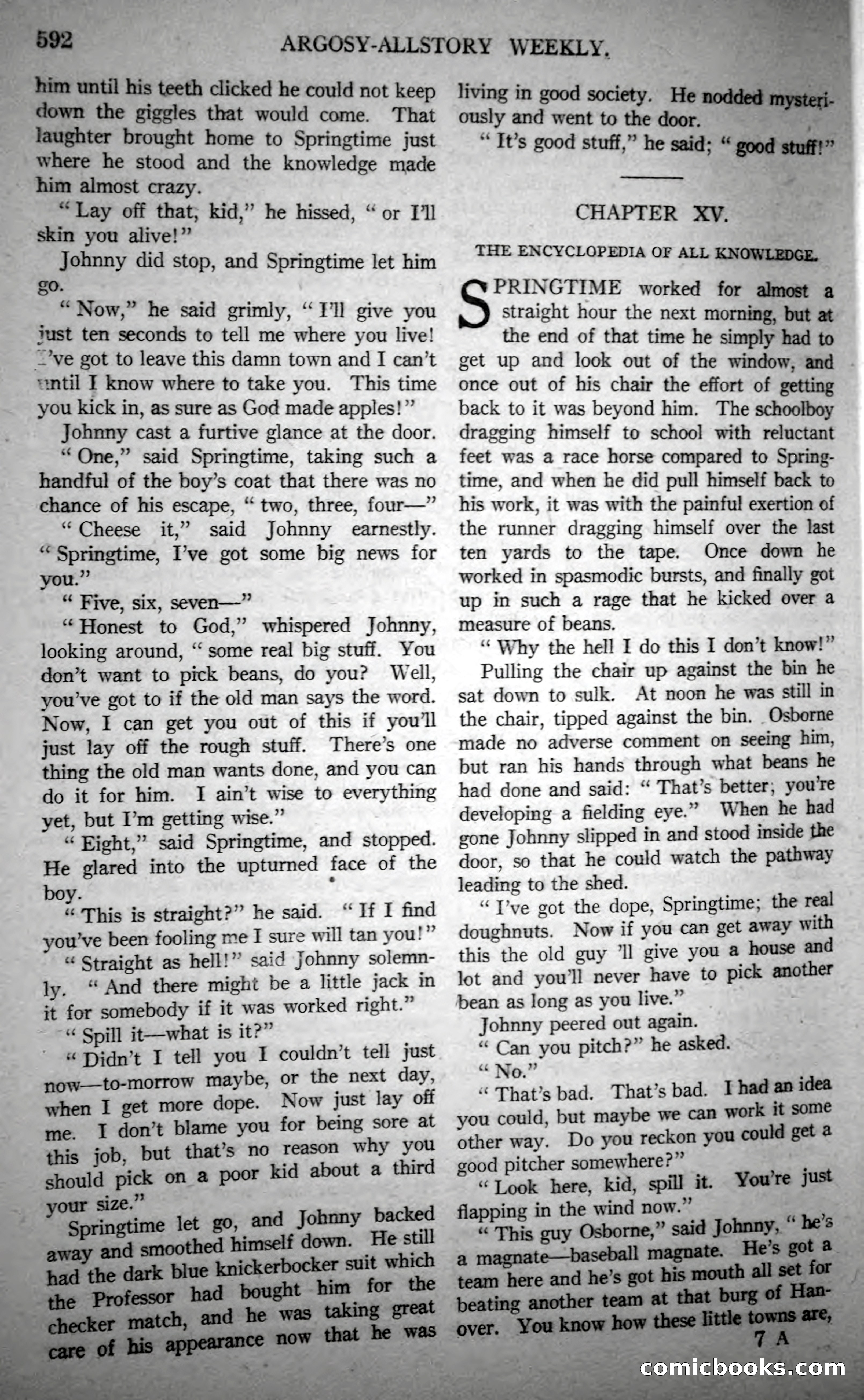 Argosy All-Story Weekly, October 21, 1922 — page 122 of 176