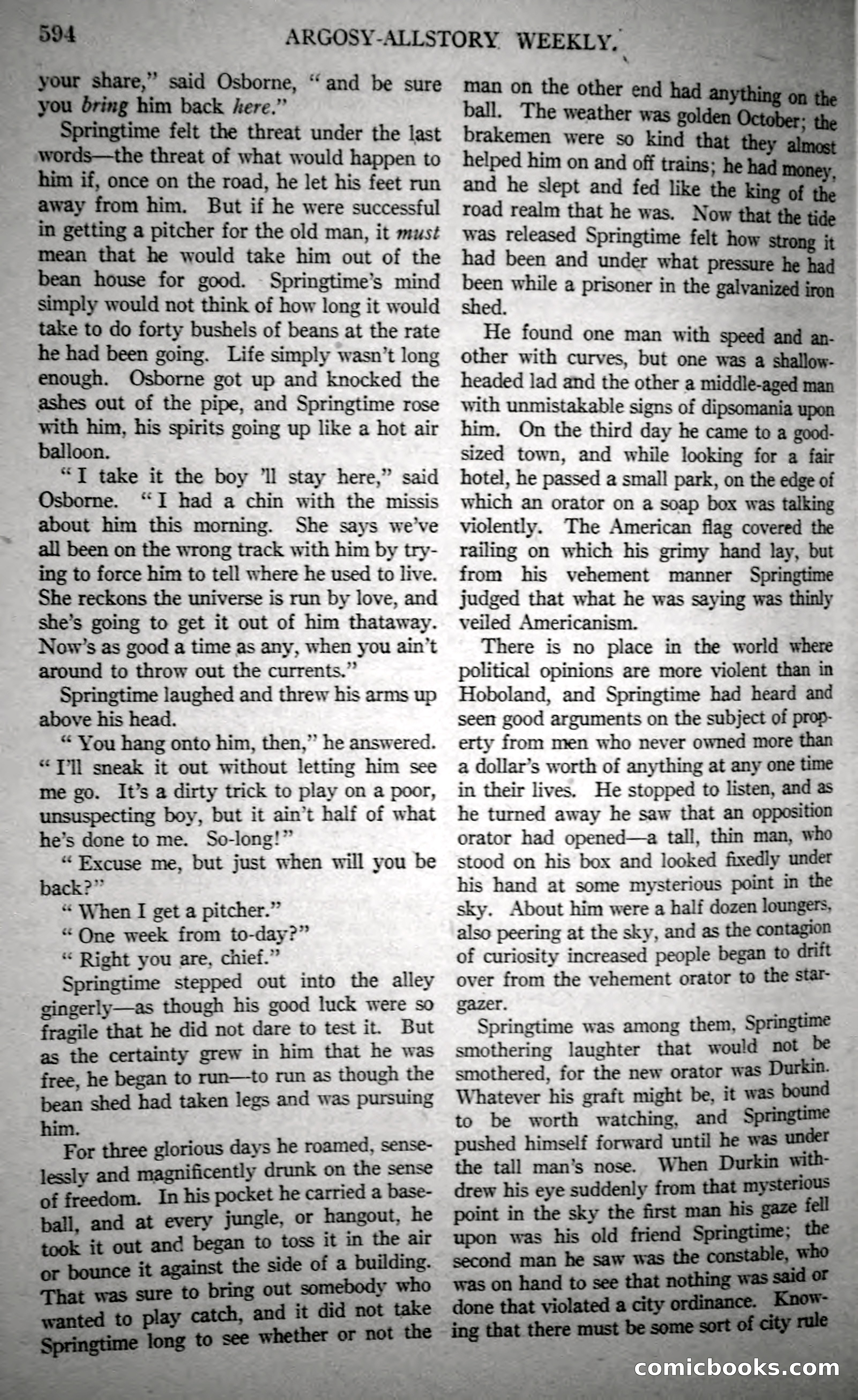 Argosy All-Story Weekly, October 21, 1922 — page 124 of 176