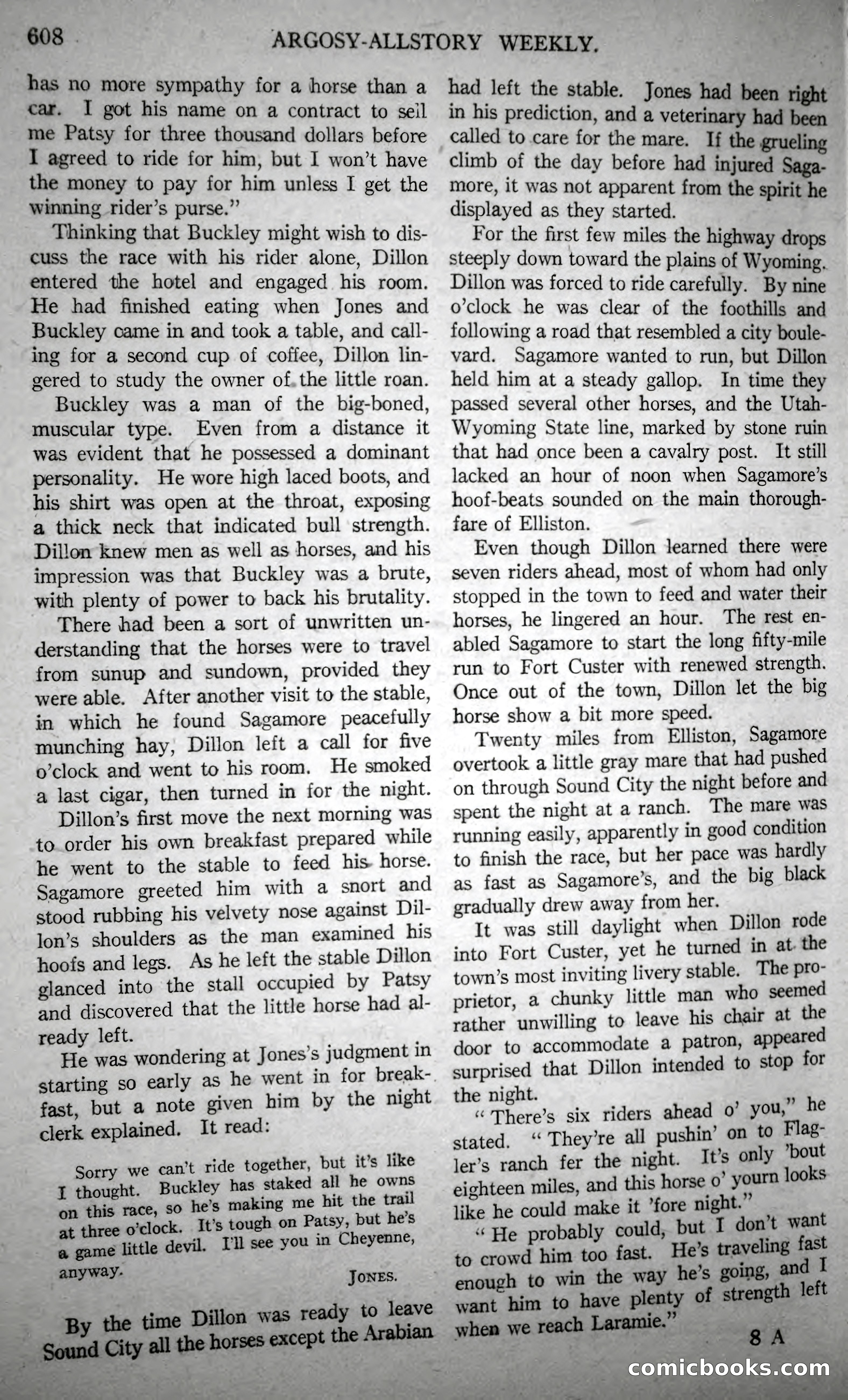 Argosy All-Story Weekly, October 21, 1922 — page 138 of 176