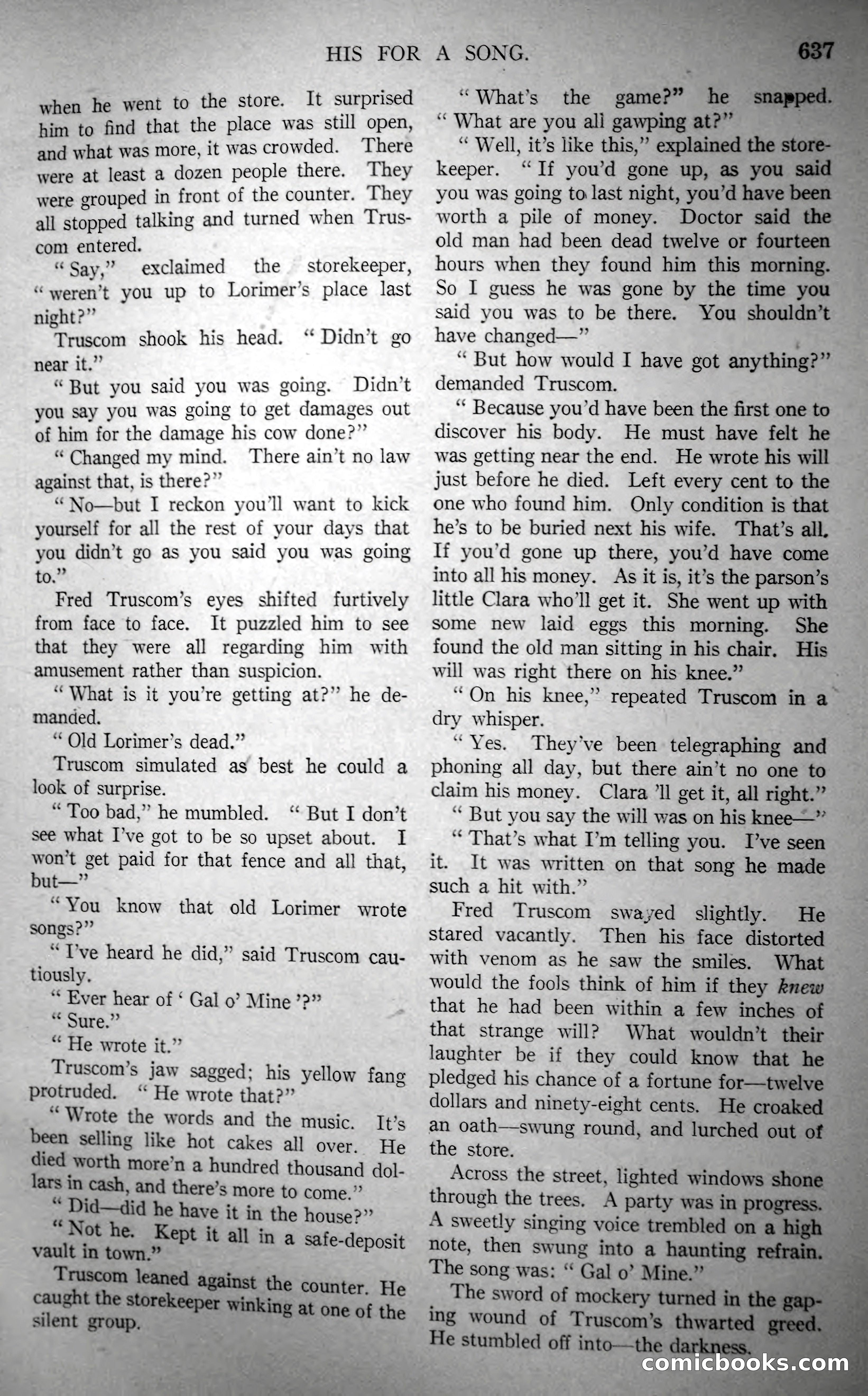 Argosy All-Story Weekly, October 21, 1922 — page 167 of 176