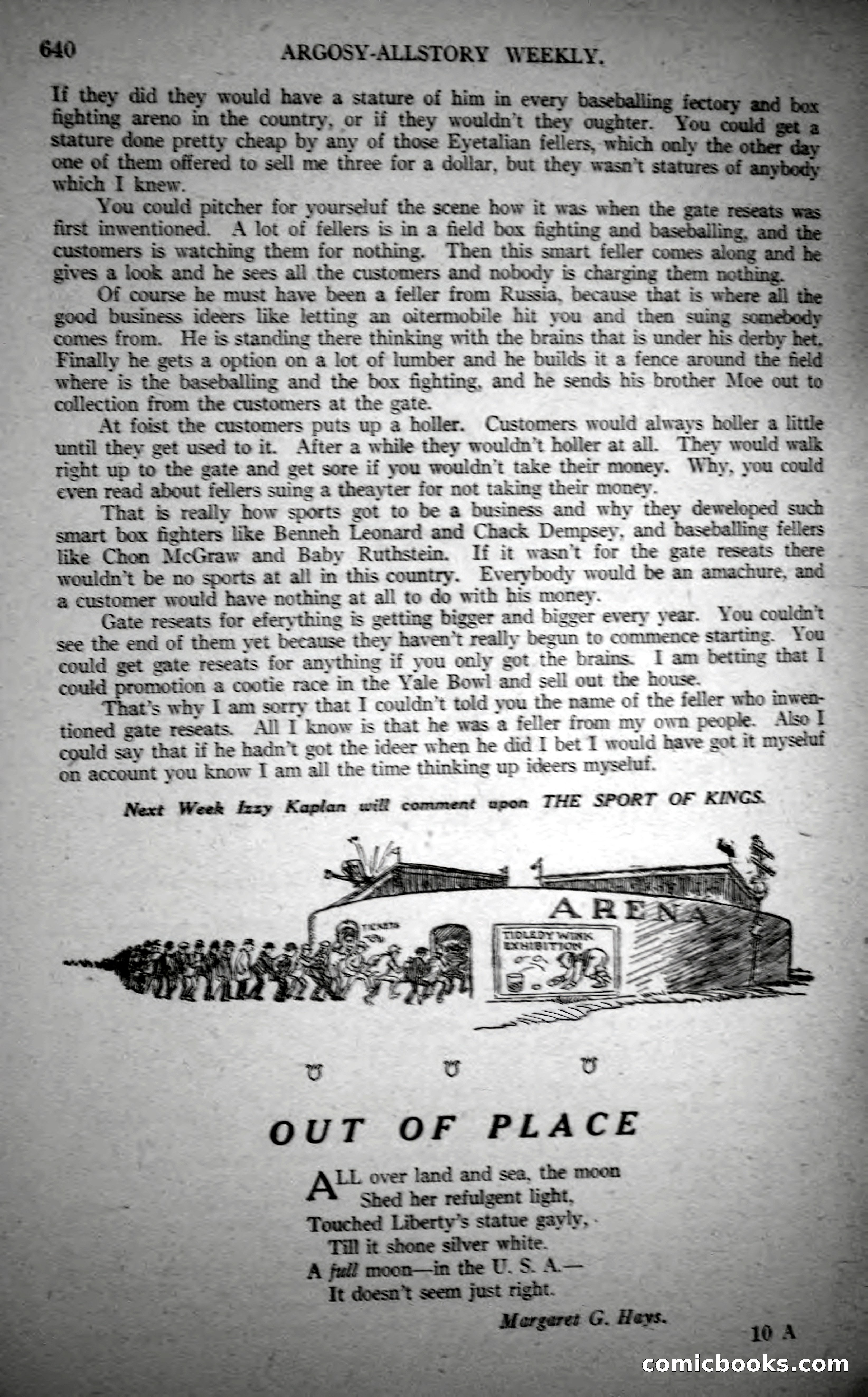 Argosy All-Story Weekly, October 21, 1922 — page 170 of 176