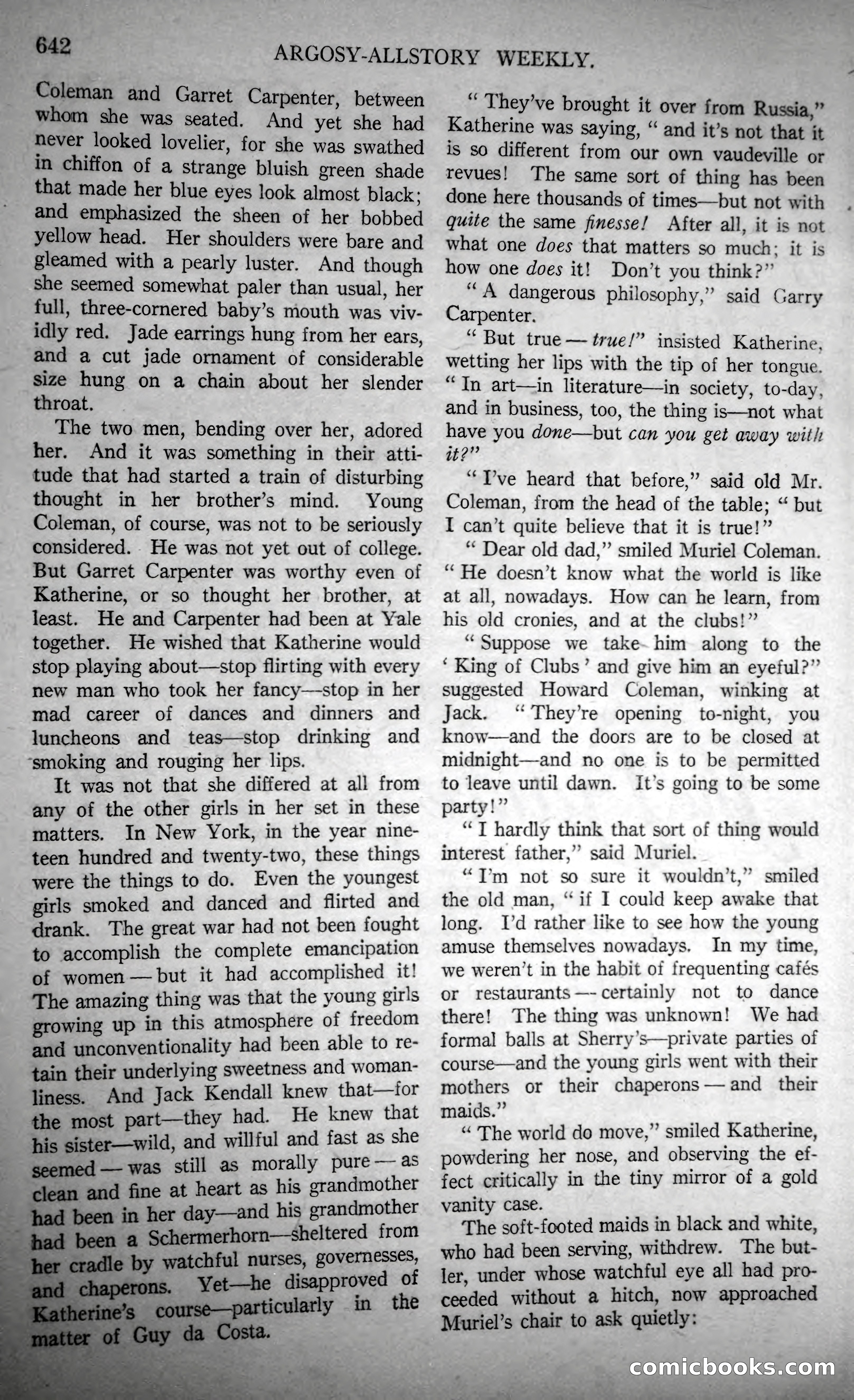 Argosy All-Story Weekly, October 28, 1922 — page 12 of 176