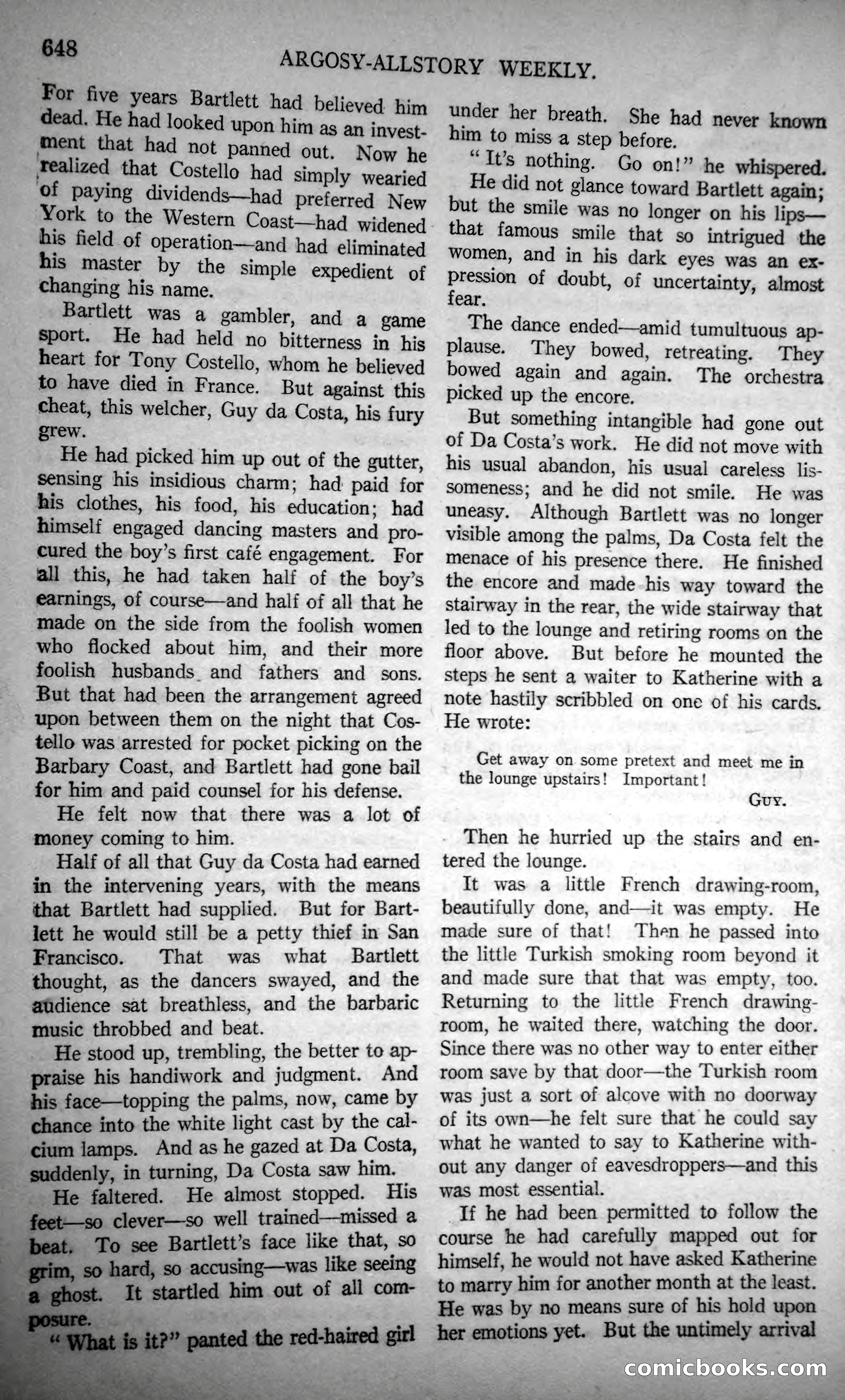 Argosy All-Story Weekly, October 28, 1922 — page 18 of 176